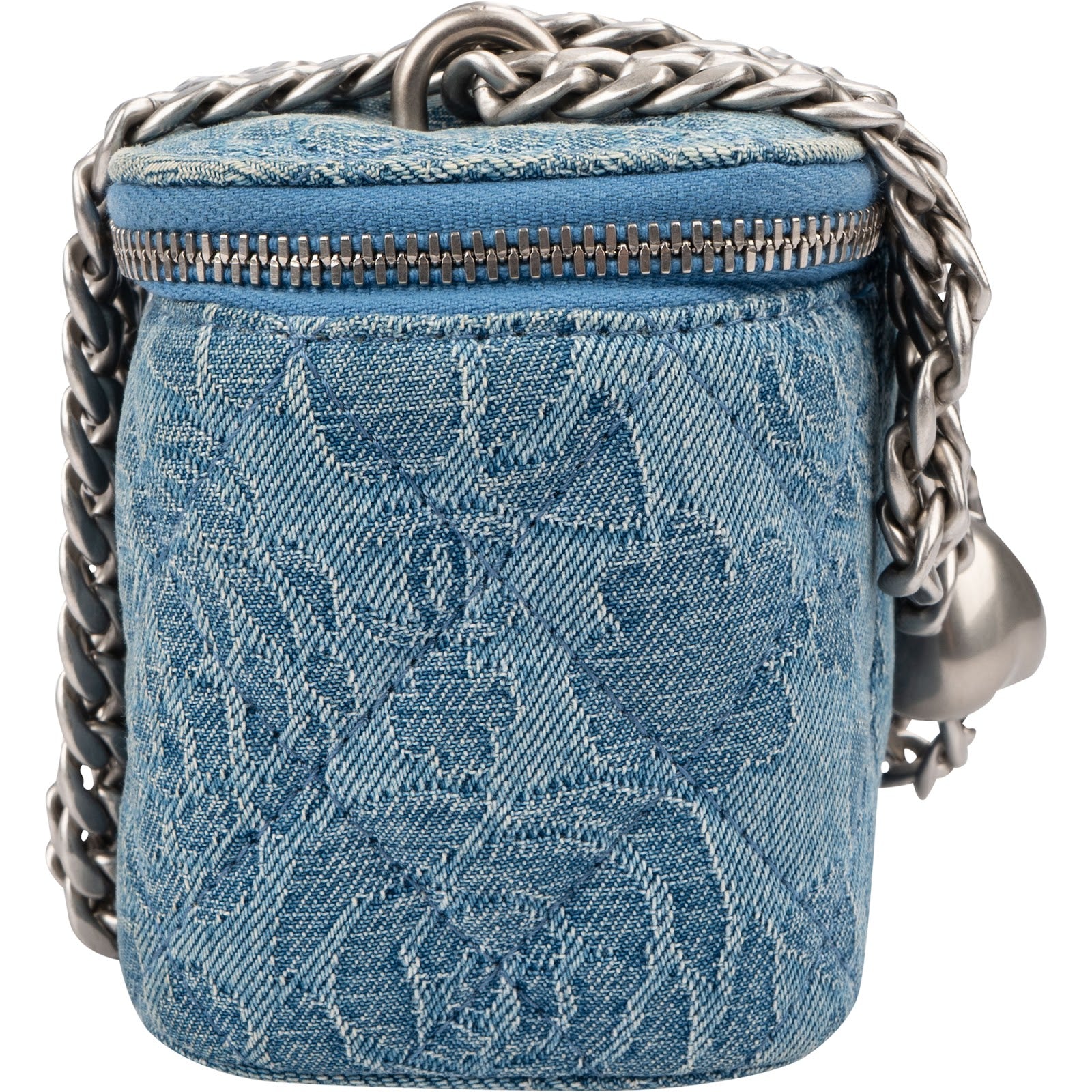 Chanel - Quilted Denim Mini-toilettas met schouderriem