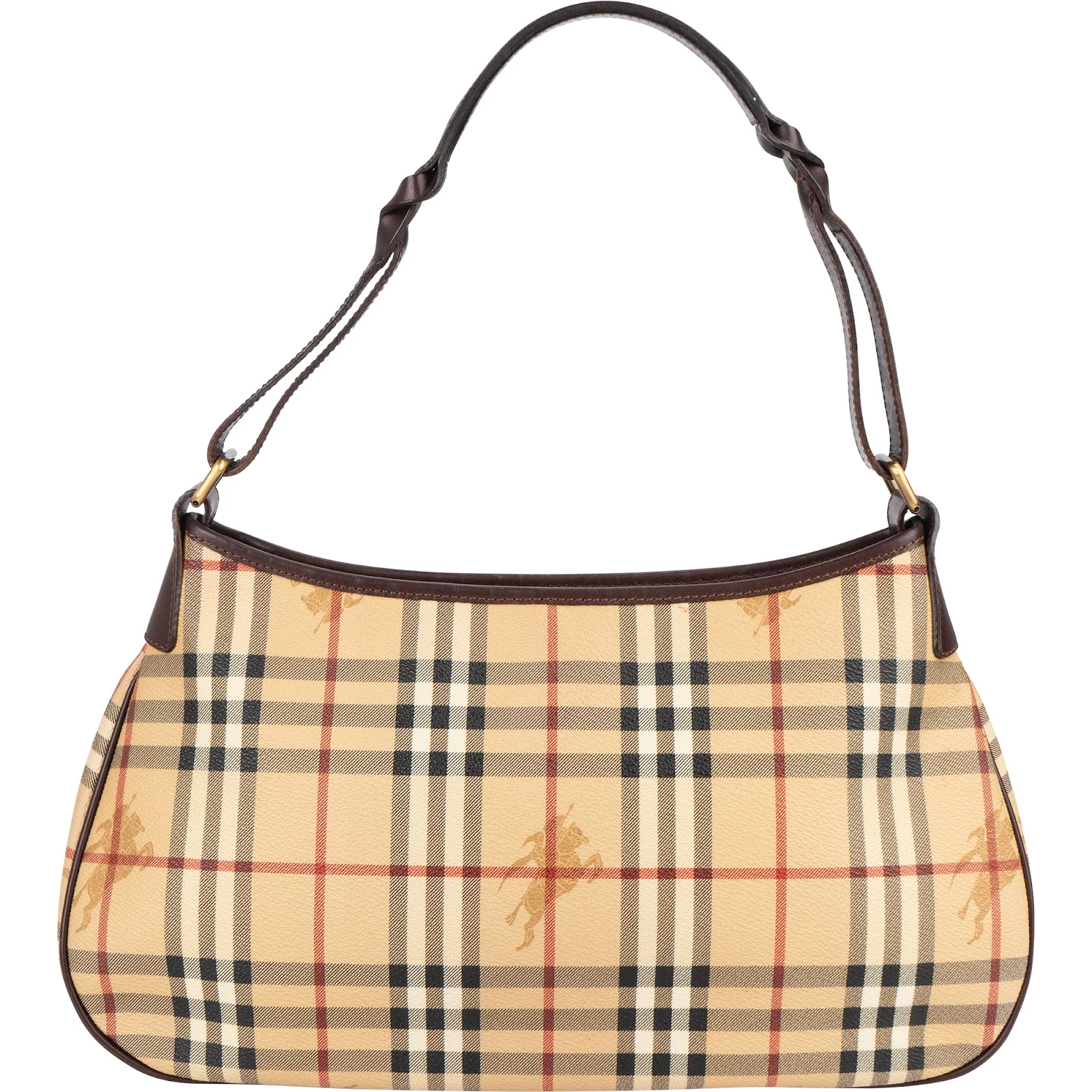Burberry Haymarket Check Double Pocket Hobo Shoulder Bag