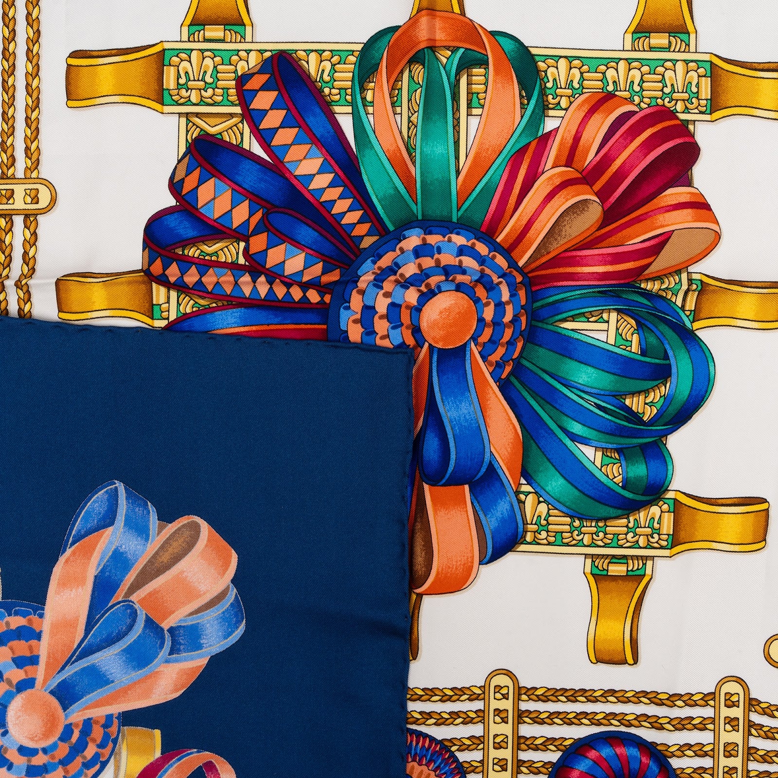 Hermès Les Rubans Du Cheval Silk 90 Tuch
