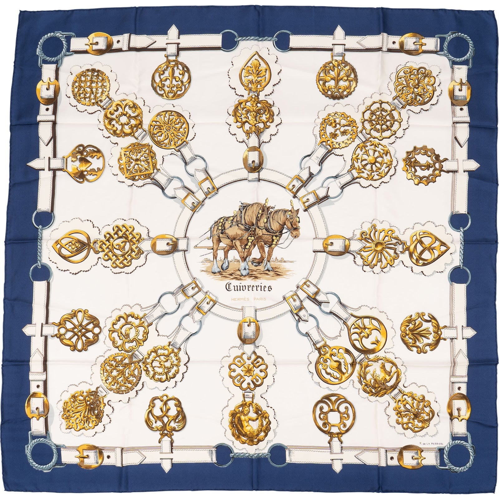 Hermès - Cuivreries 90 Carre Scarf