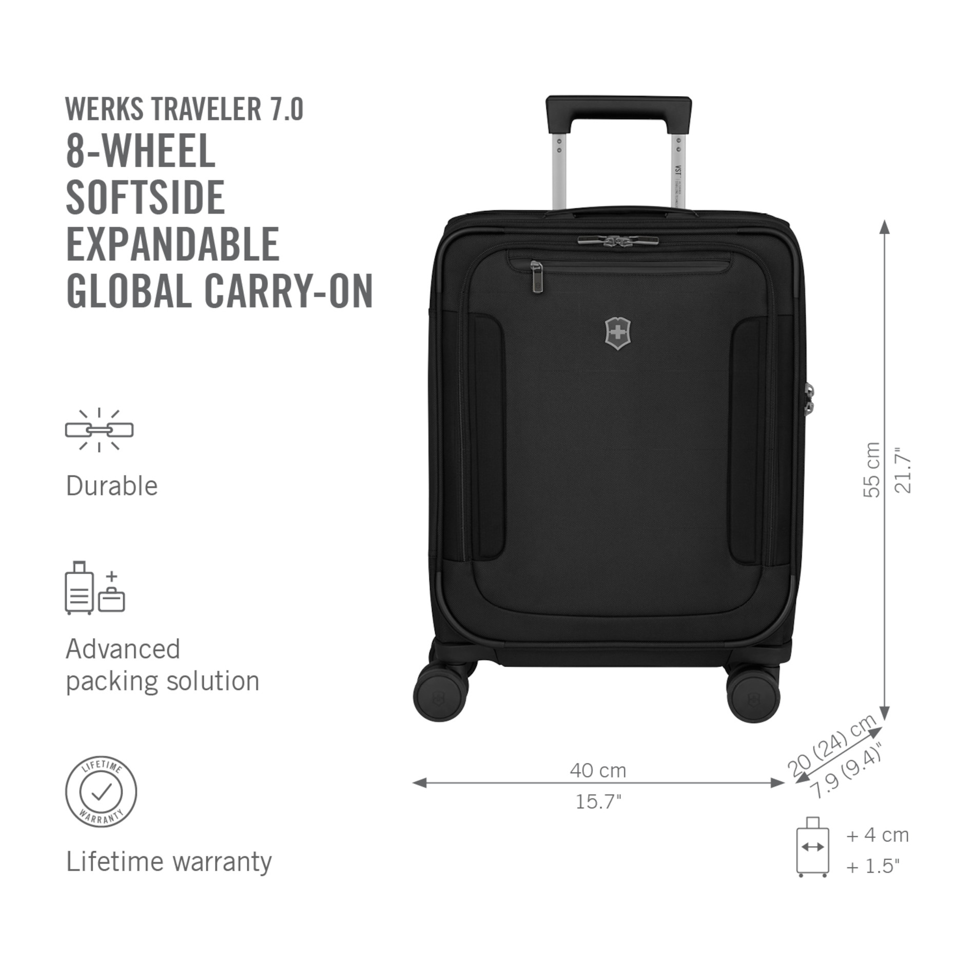Werks Traveler 7.0 Global Carry-On - Black