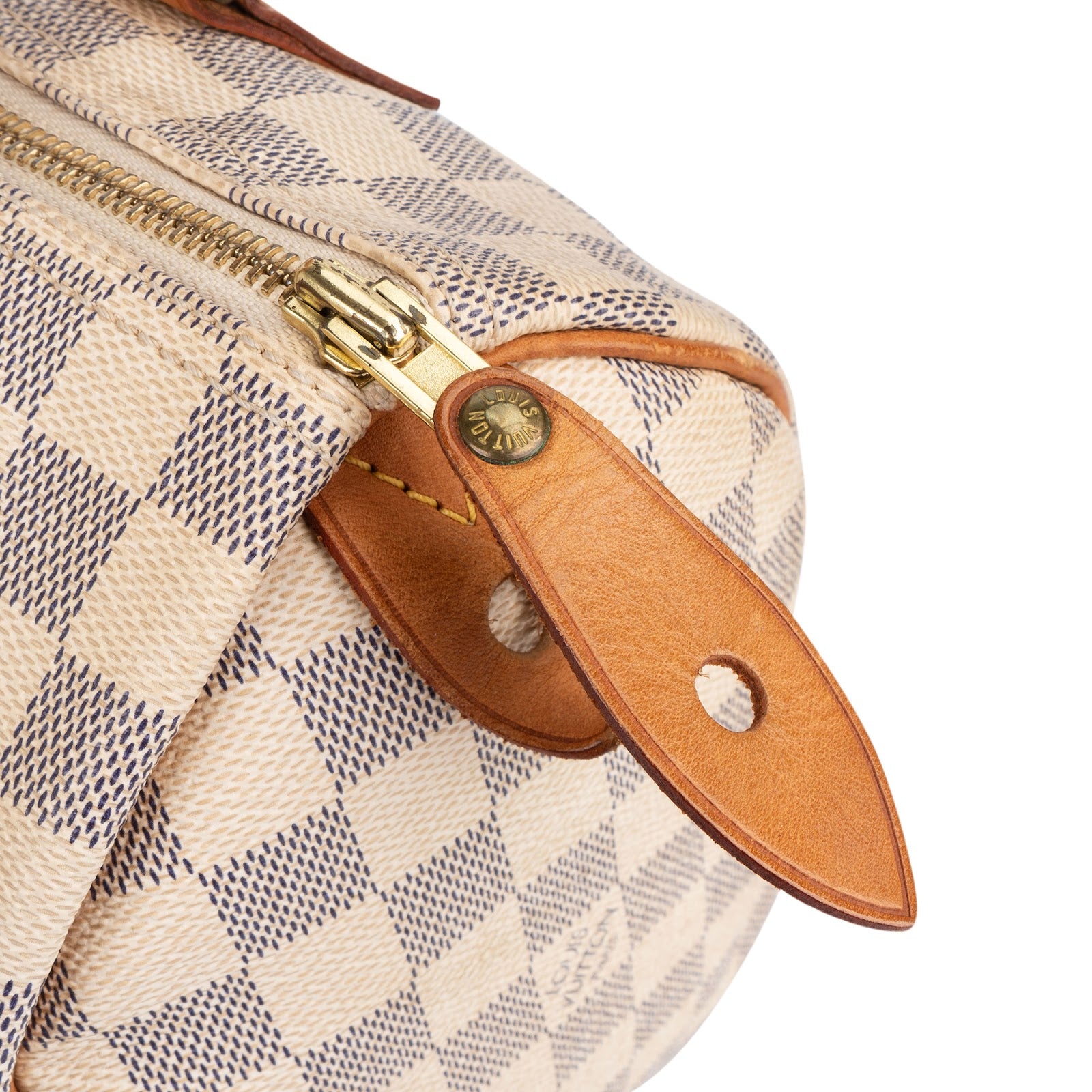 Borsa Boston Speedy 25 in tela Monogram Damier Azur di Louis Vuitton