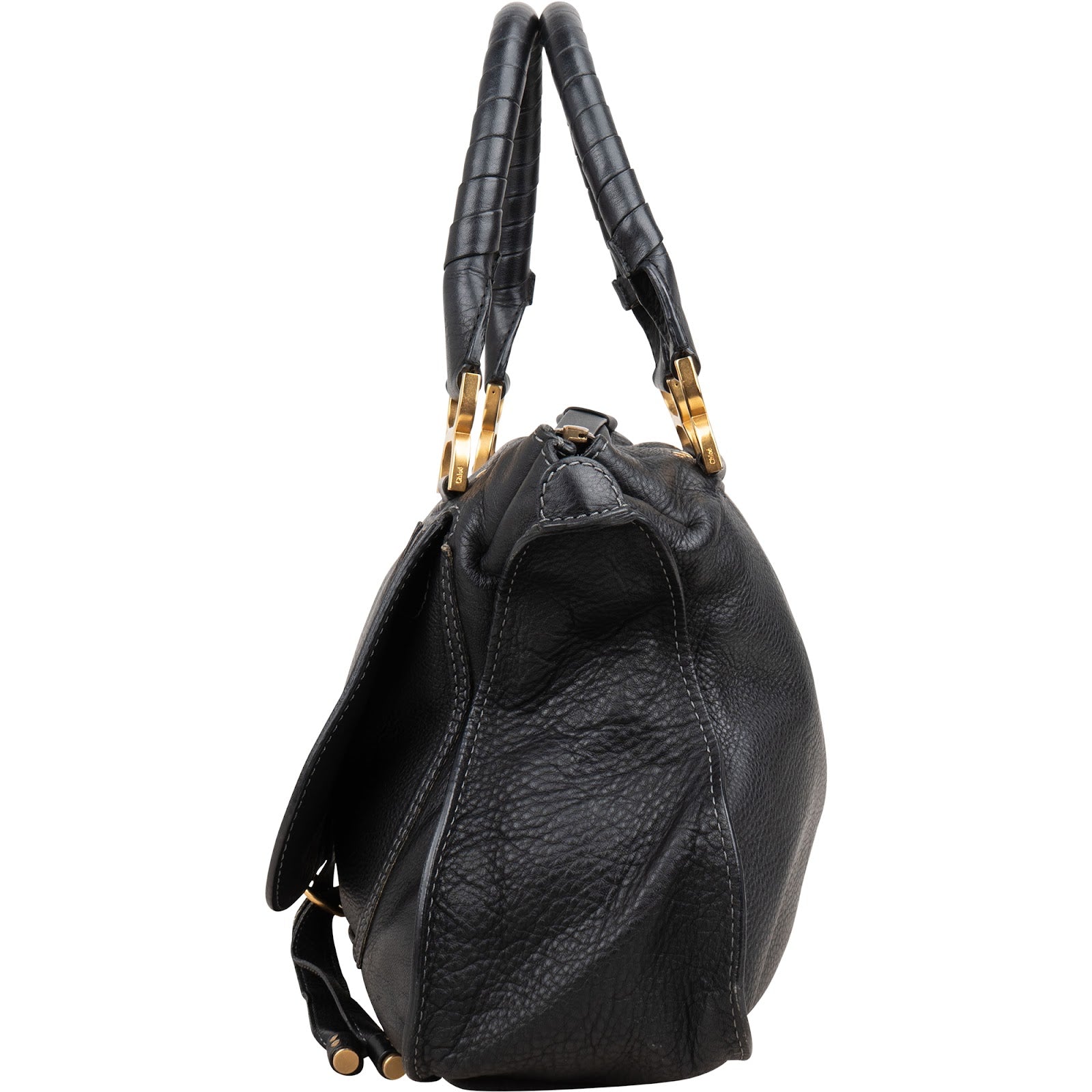 Chloé Grained Calfskin Leather Marcie Handbag