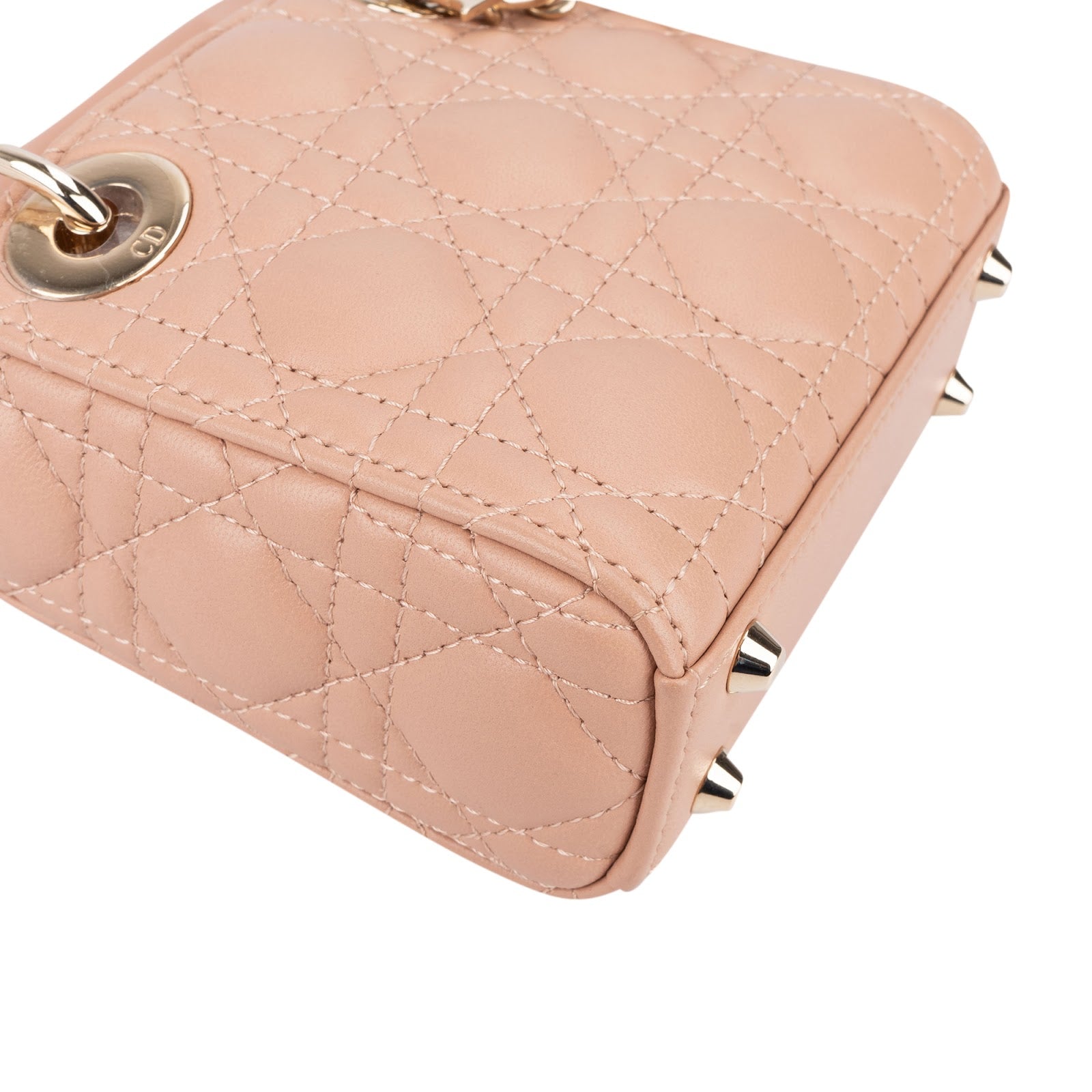 Christian Dior Lambskin Micro Lady Dior Crossbody Bag