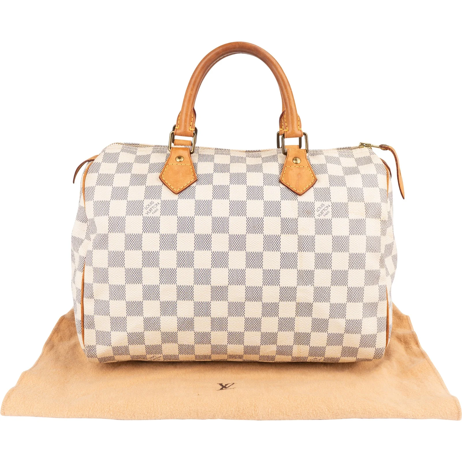 Louis Vuitton Monogram Damier Azur Canvas Speedy 30 Boston Bag