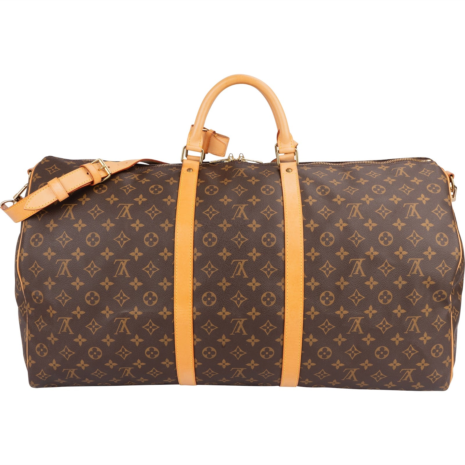 Louis Vuitton Monogram Canvas Keepall 60 Bandoulière Travel Bag