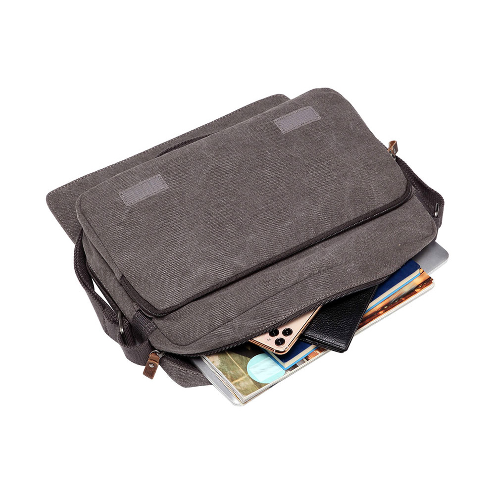 Classic Messenger Bag - Charcoal
