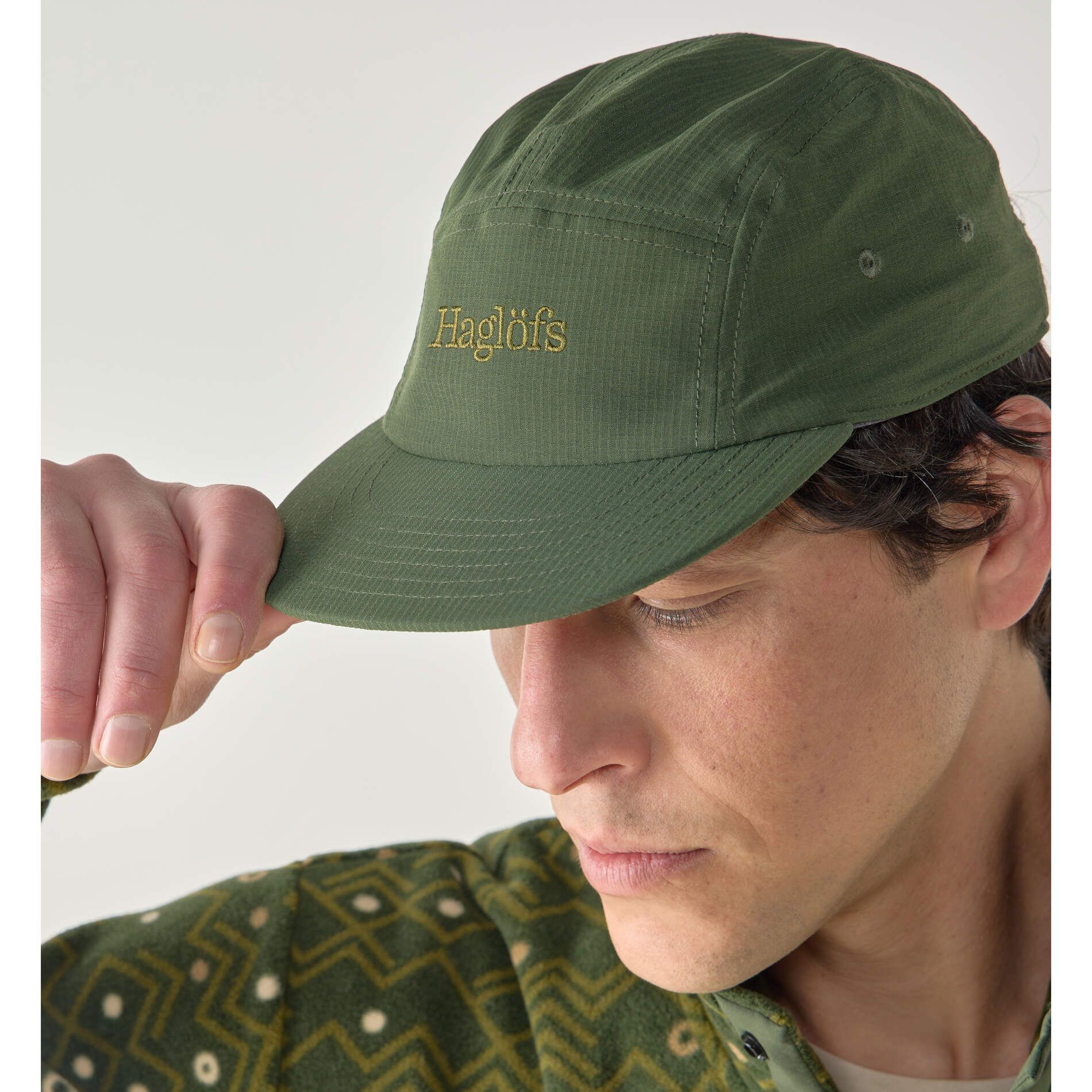Czapka z daszkiem Brand Five Panel M/L – kolor zielony wodorostowy