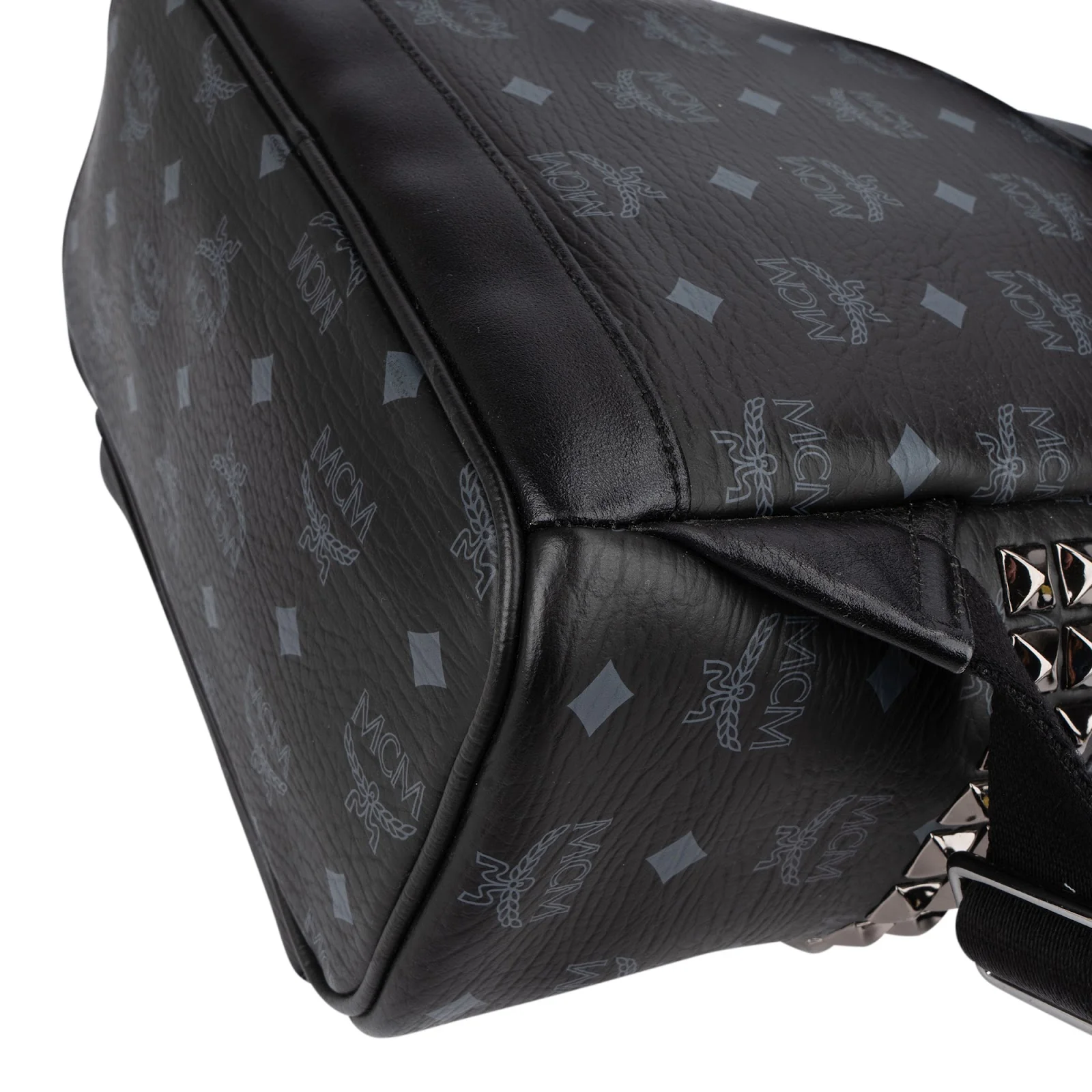 MCM Monogram Visetos Stark Side Studs Small Backpack