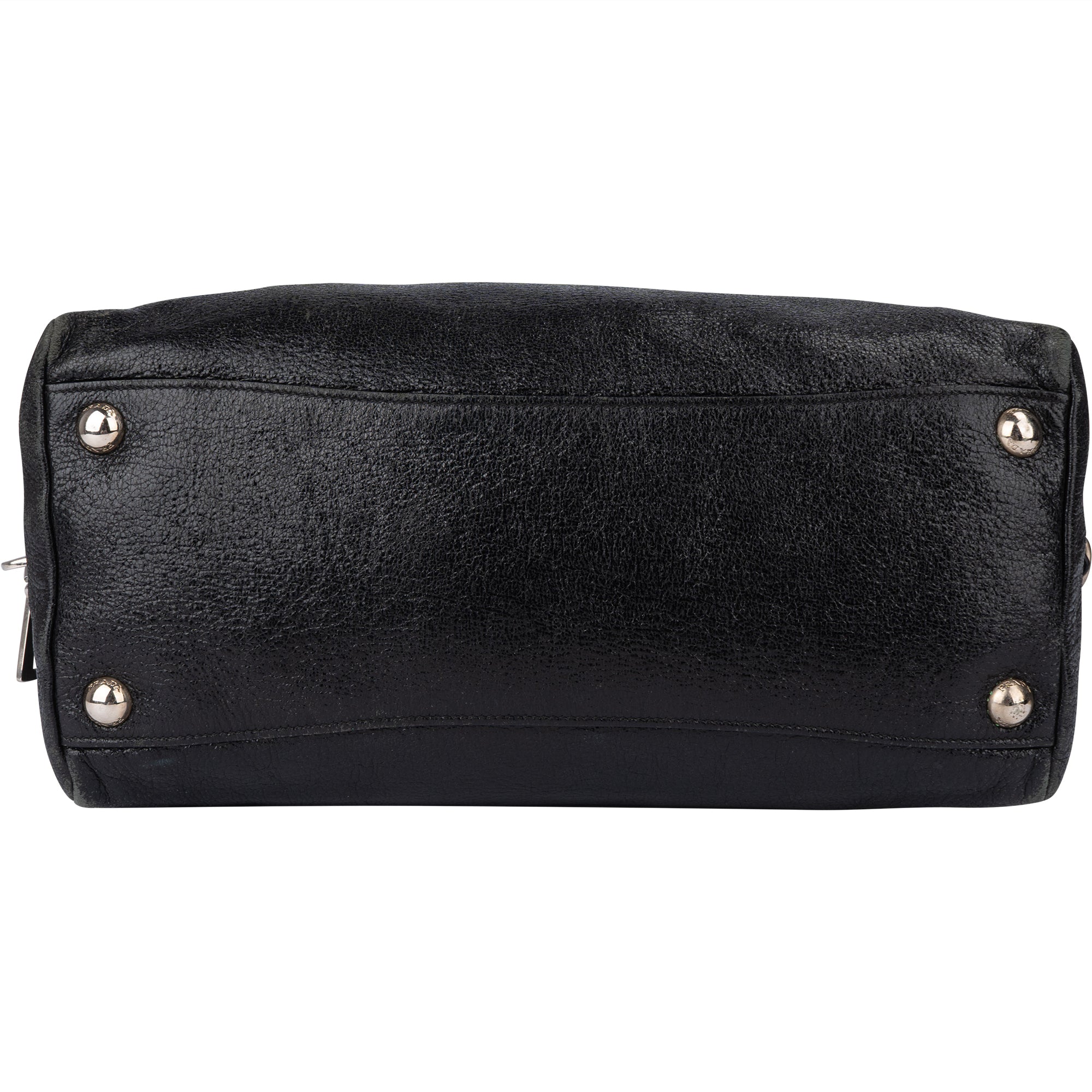 Prada Shimmering Leather City Boston Bag