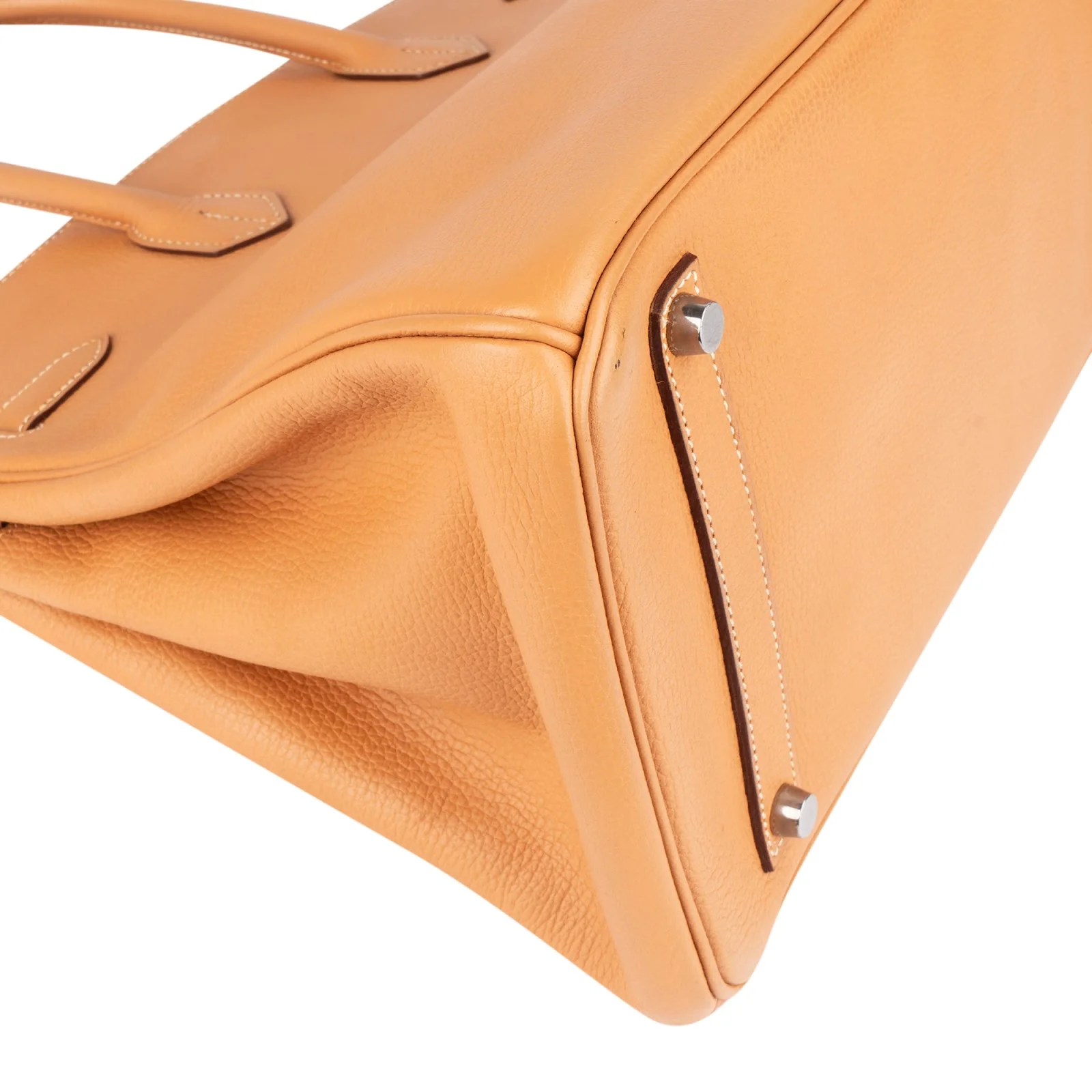 Hermès Fjord Leather Birkin 35 Handbag Beige Brown Palladium Hardware