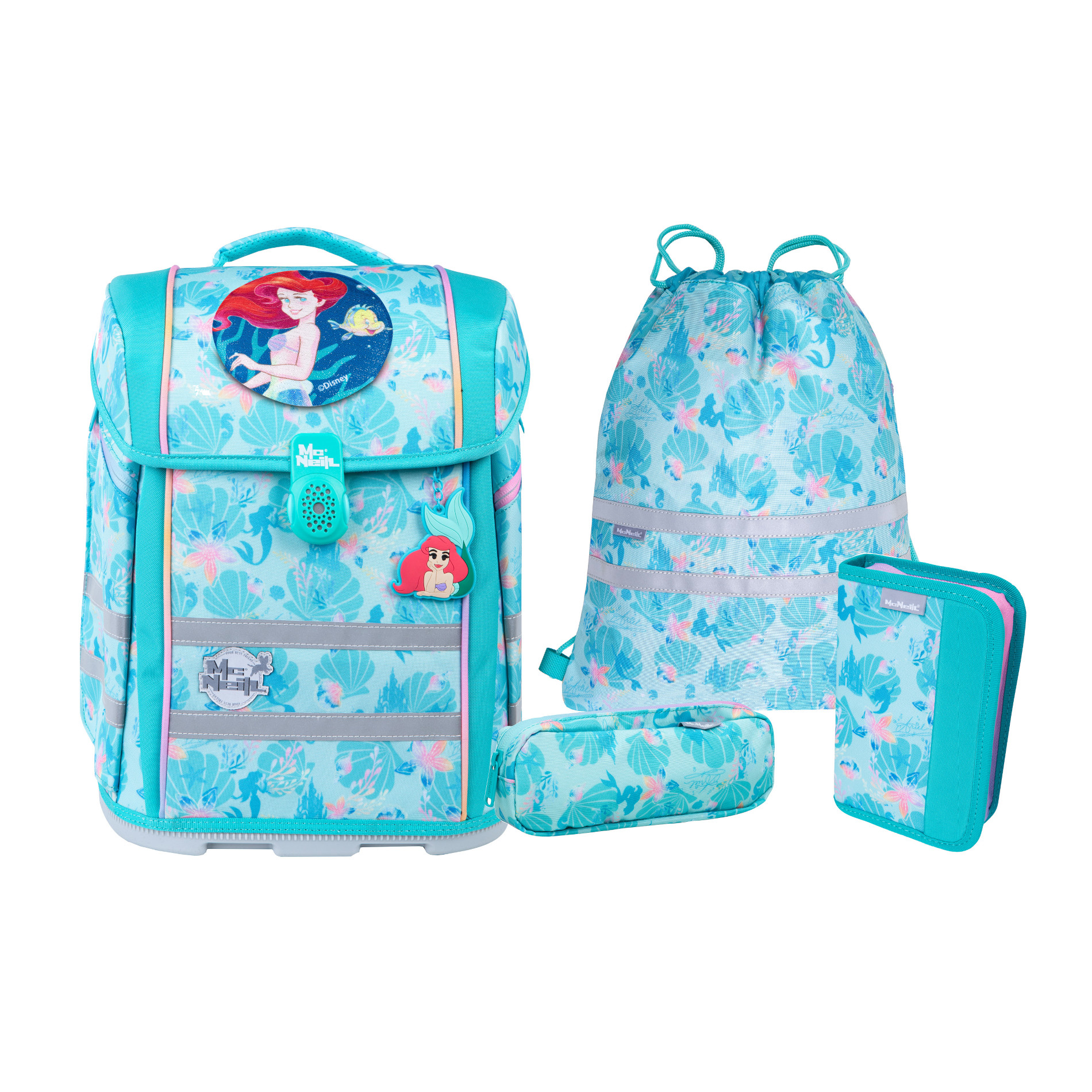 McNeill Disney Schulranzen-Set PERFECTO 5tlg. - Arielle