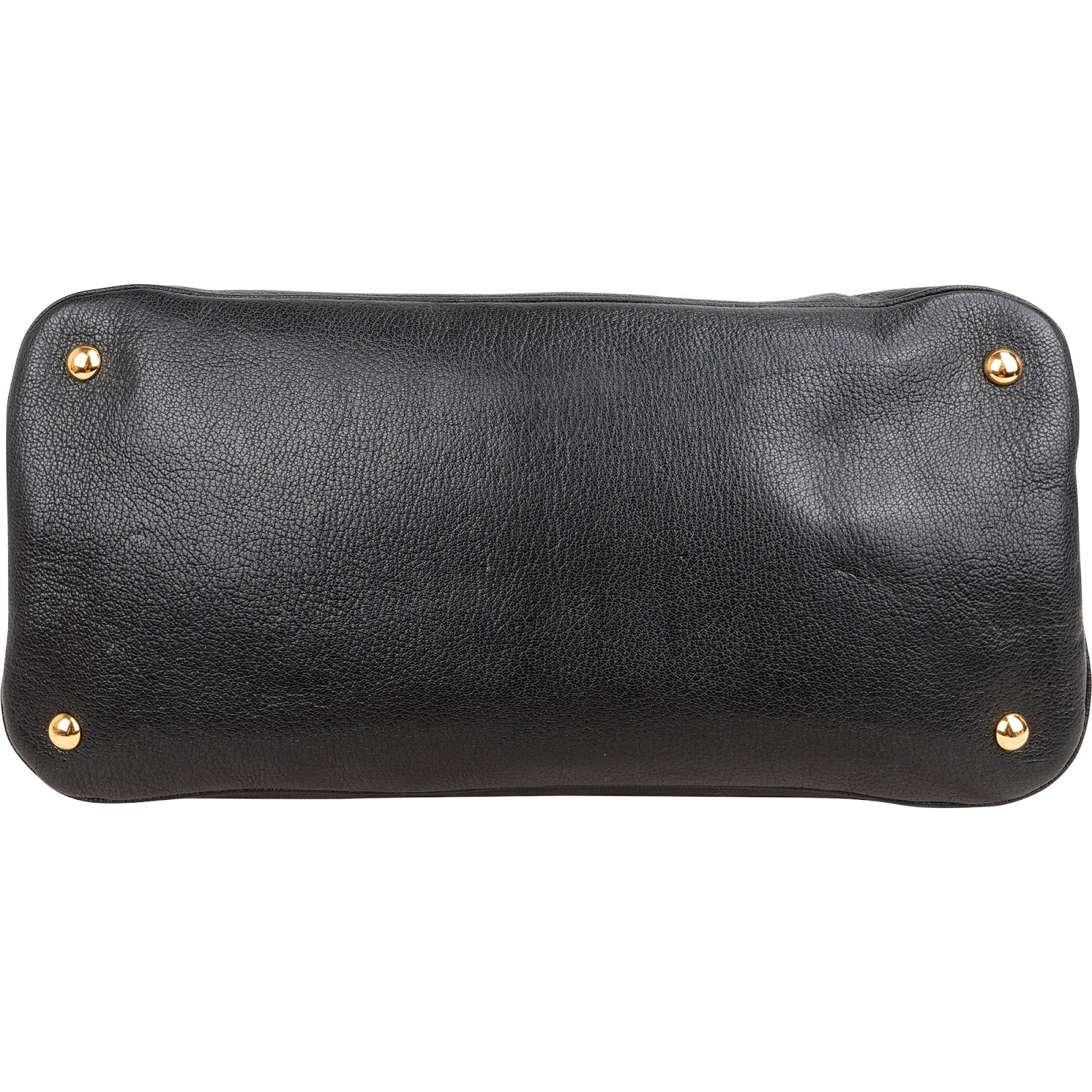 Miu Miu Black Madras Leather Dome Satchel Handbag