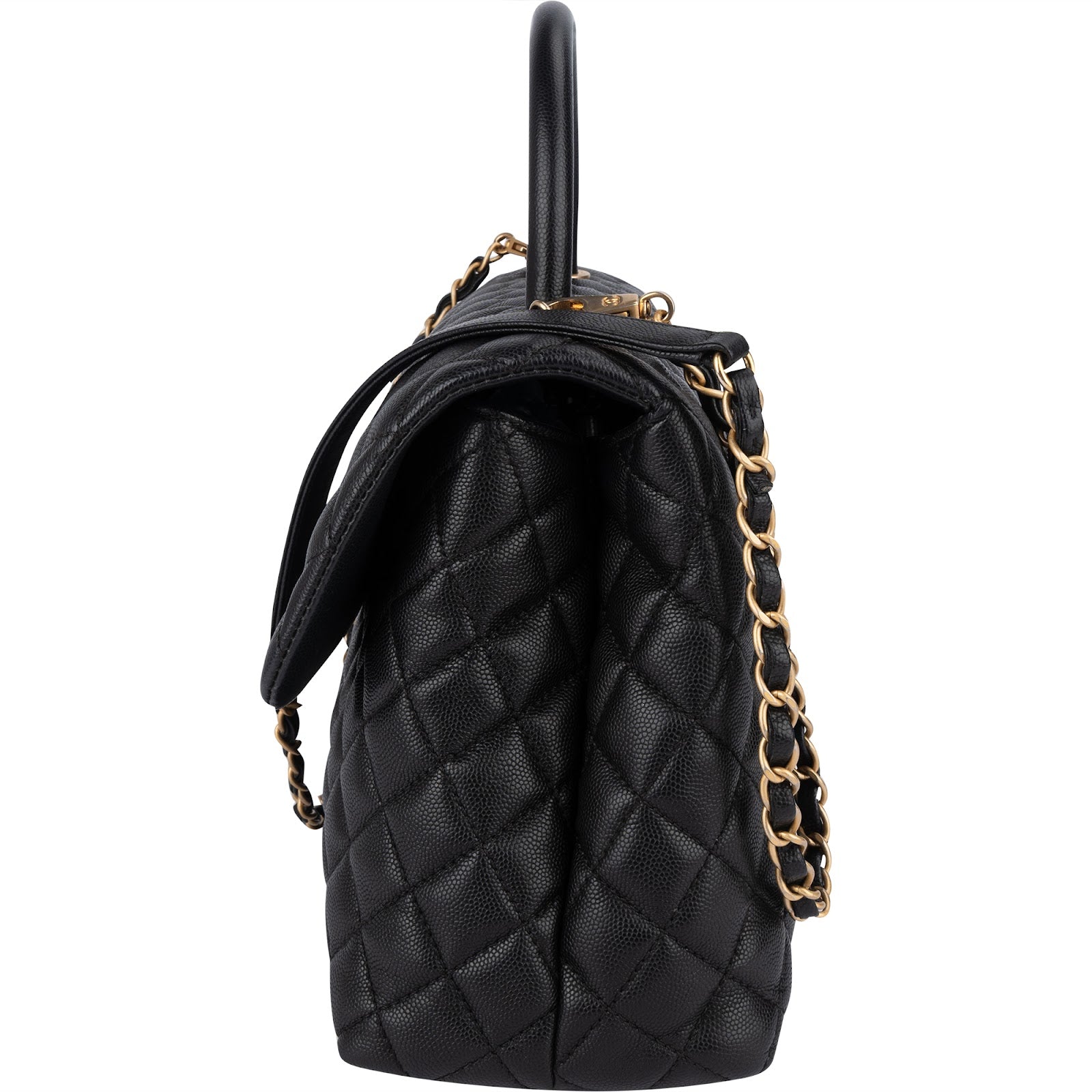 Chanel Jumbo Caviar Leather Coco Handle Handbag