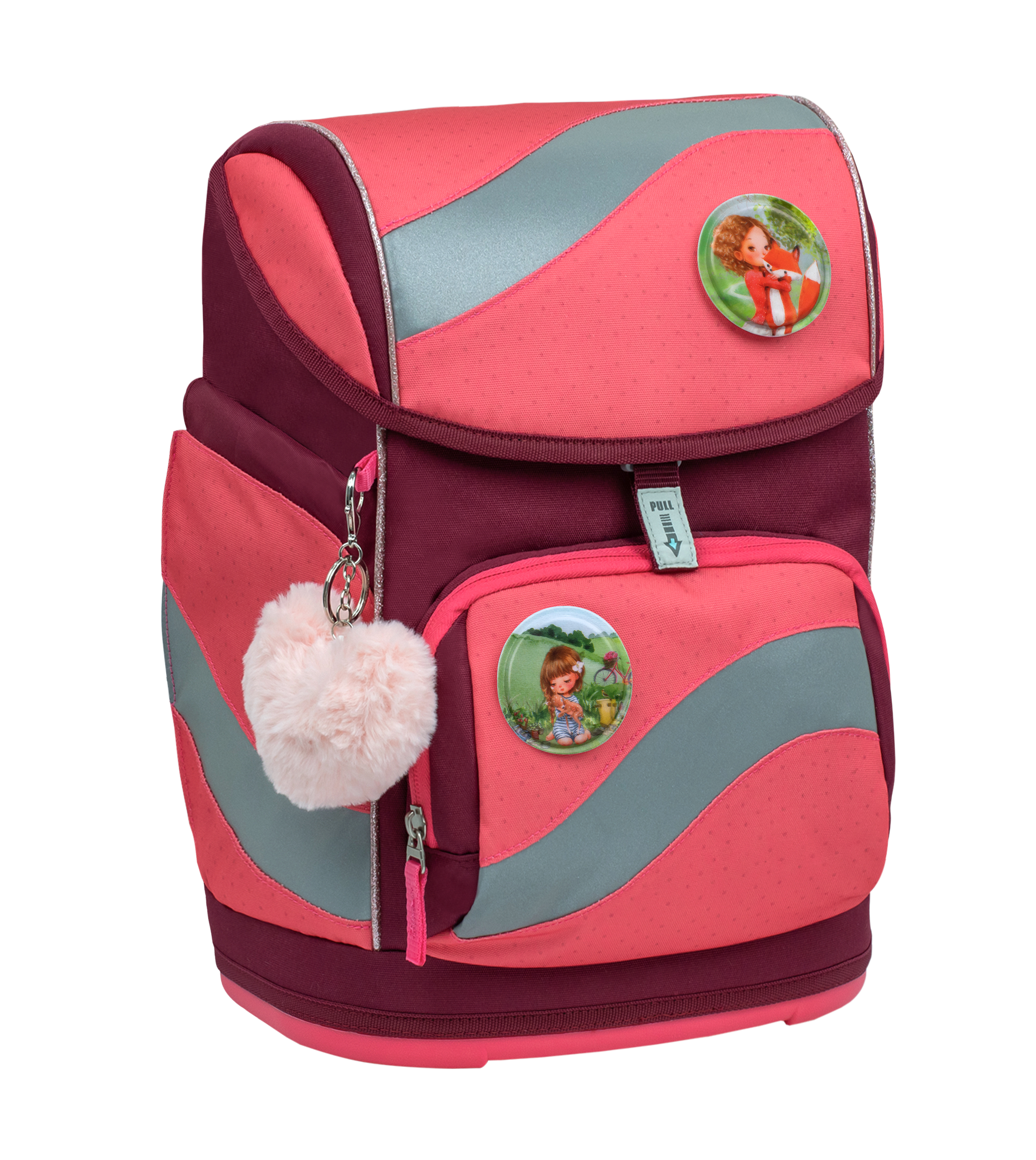 Smarty Schulranzen Set 5-teilig mit 6 Patches - Sweet Candy