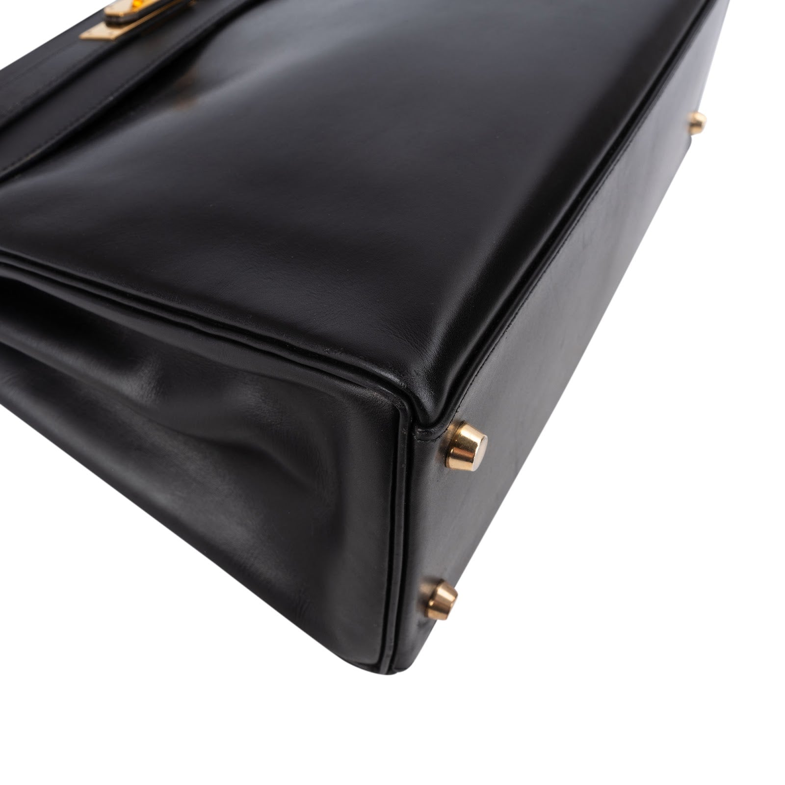 Hermès Noir Box Calf Leather Kelly 32 Handbag