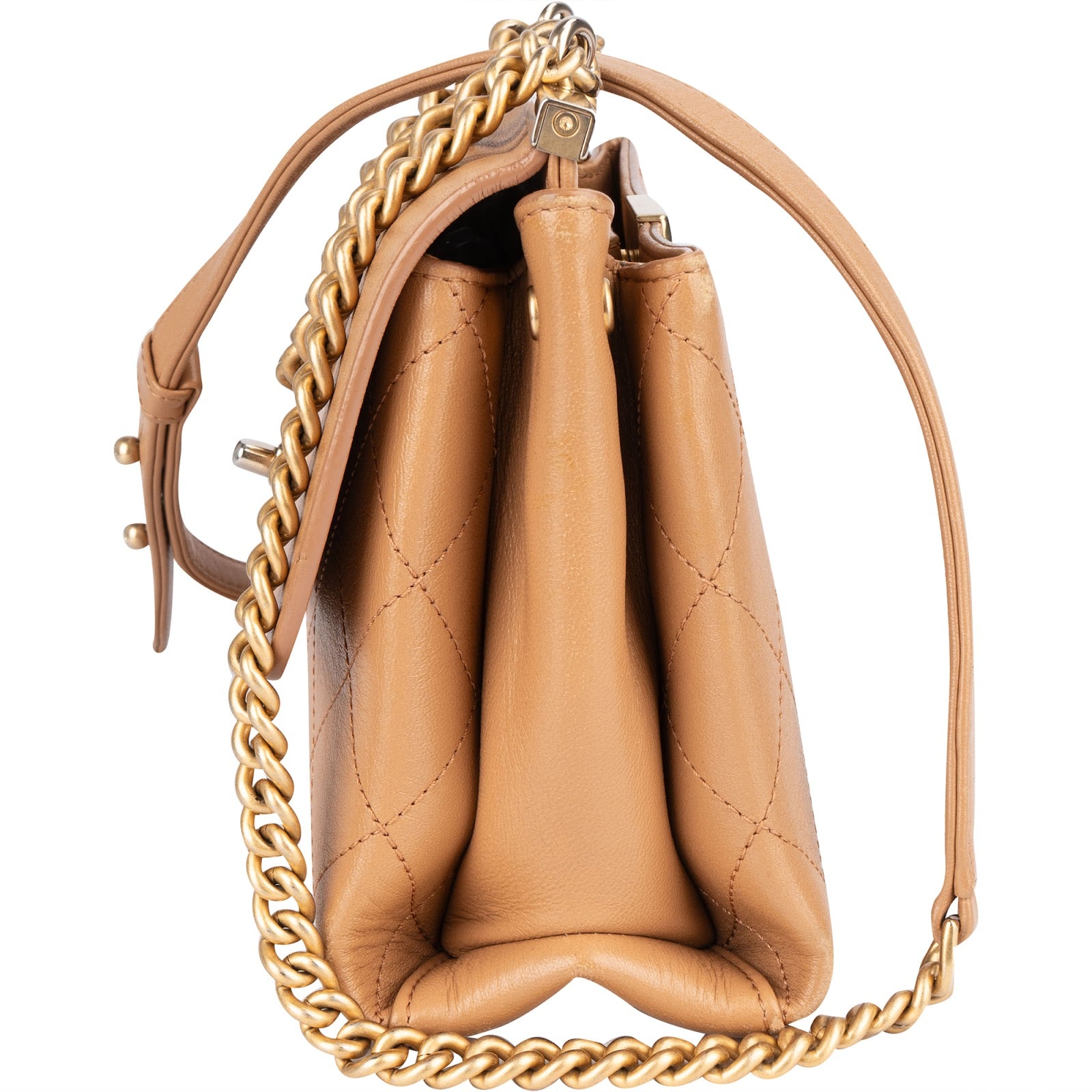 Chanel Stitching Lambskin Frame Single Flap Crossbody Bag