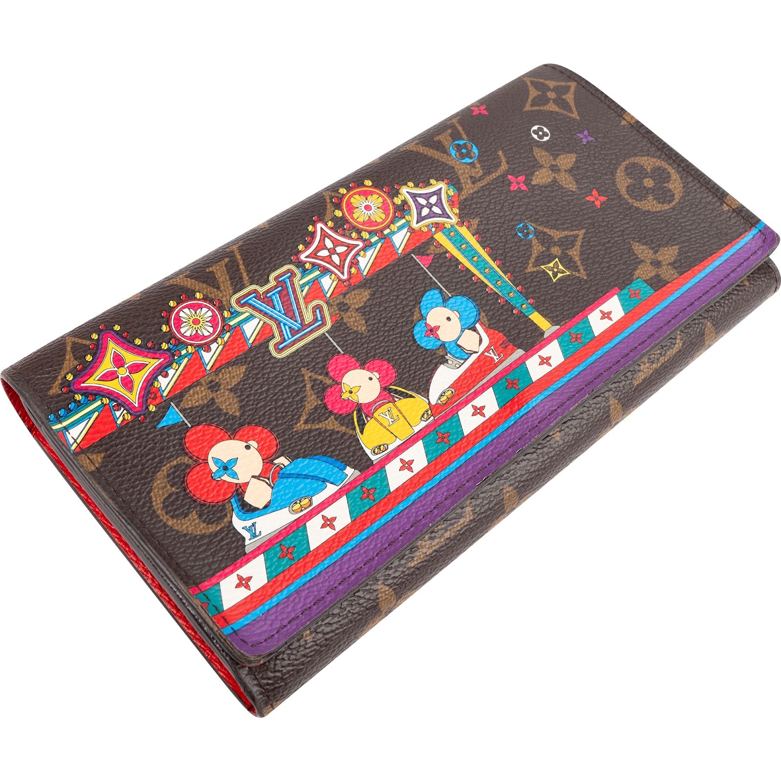 Louis Vuitton Monogram Canvas Illustre Christmas Animation Bumper Cars Vivienne Wallet