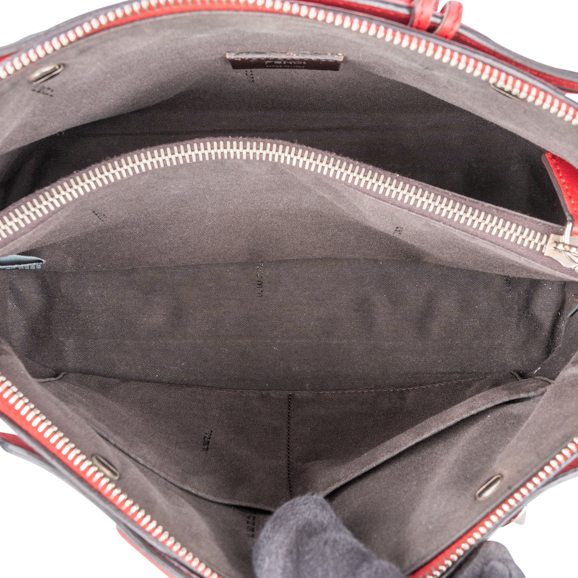 Fendi Red Leather By The Way Handbag