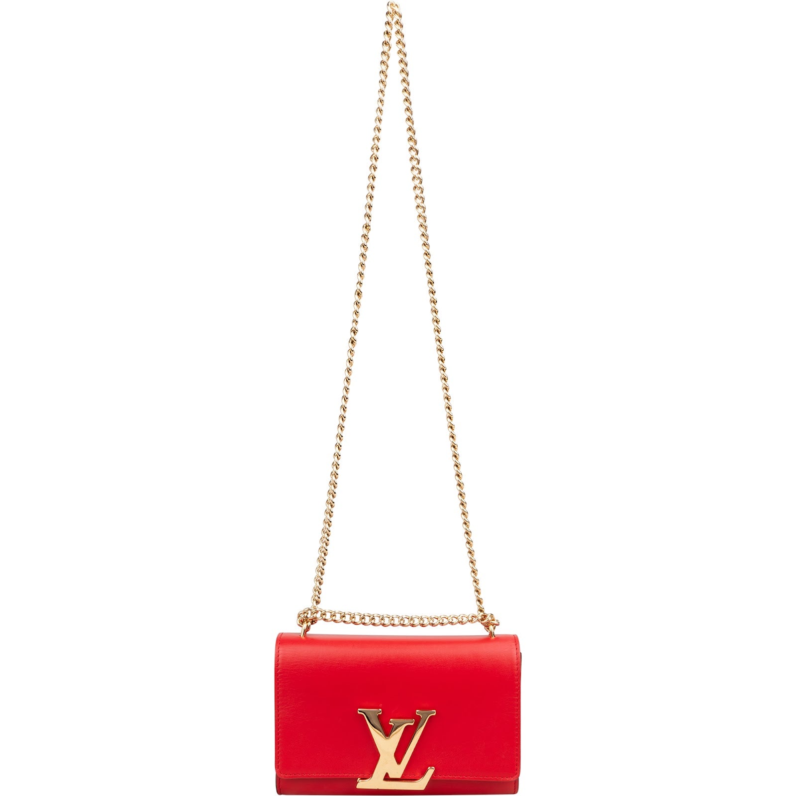 Louis Vuitton Rouge Leather Louise MM Crossbody Bag