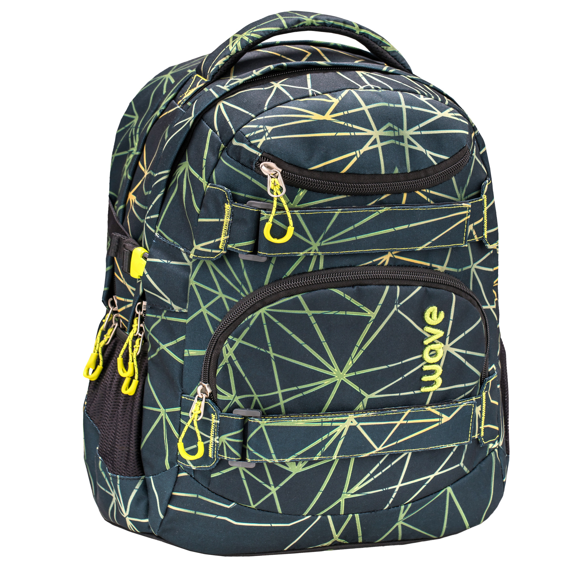 Wave Infinity Schulrucksack Set 2 tlg. "Stripes Green"