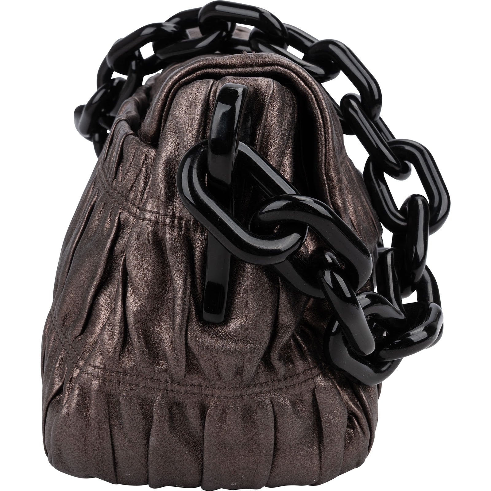 Prada Nappa Gaufre Leather Chain Shoulder Bag