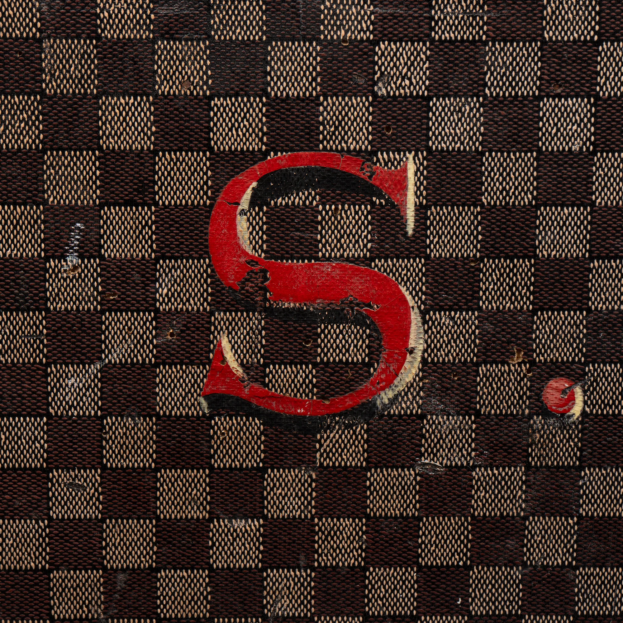 Louis Vuitton Damier Mark 2 c.1890s Courrier 100 Trunk Malle Koffer