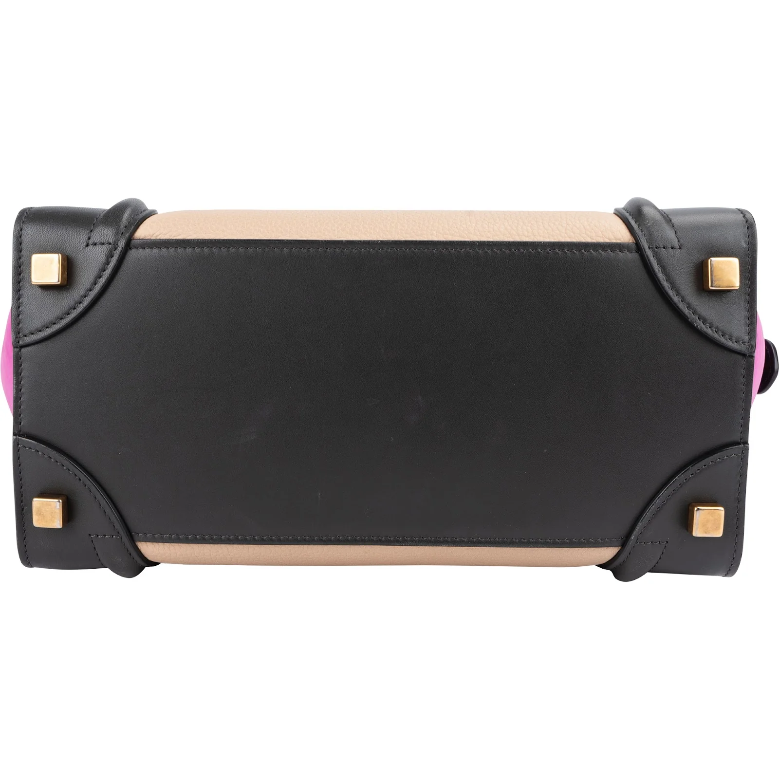 Céline Tricolor Suede Leather Luggage Handbag