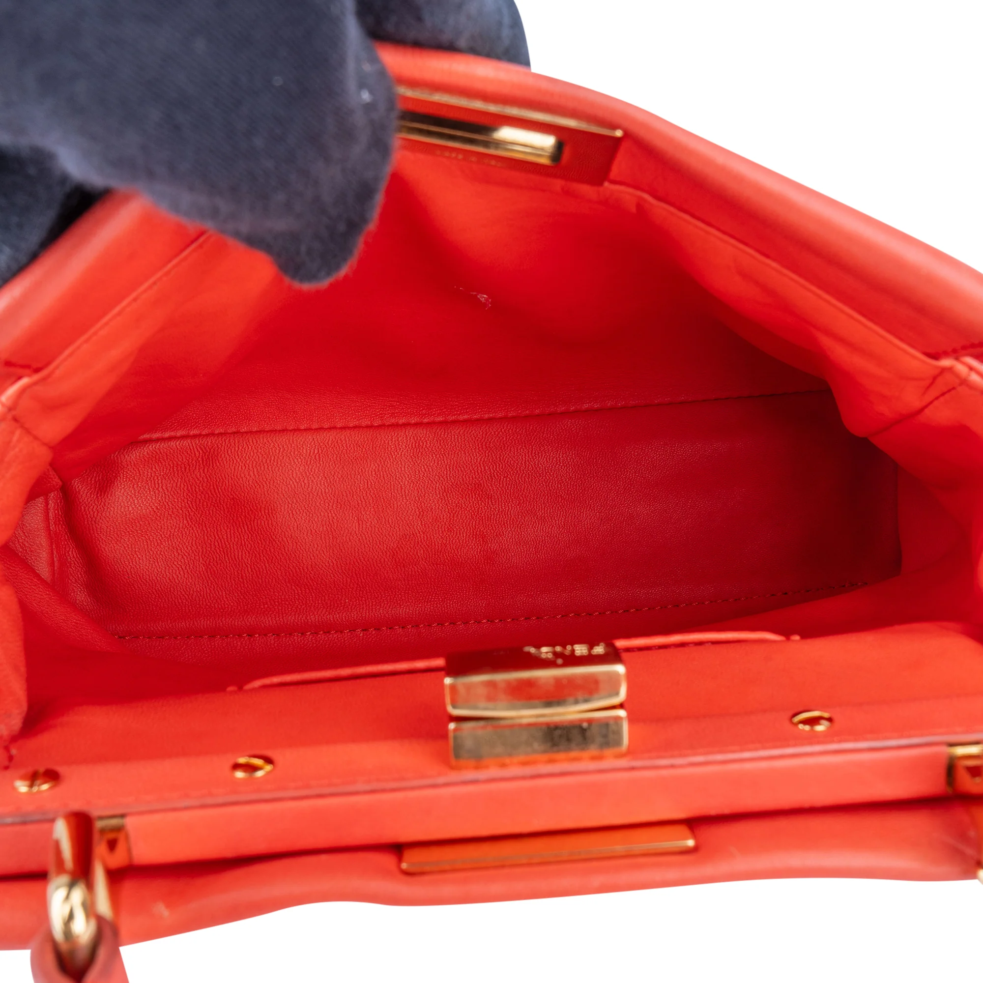Fendi Leather Peekaboo Mini Handbag