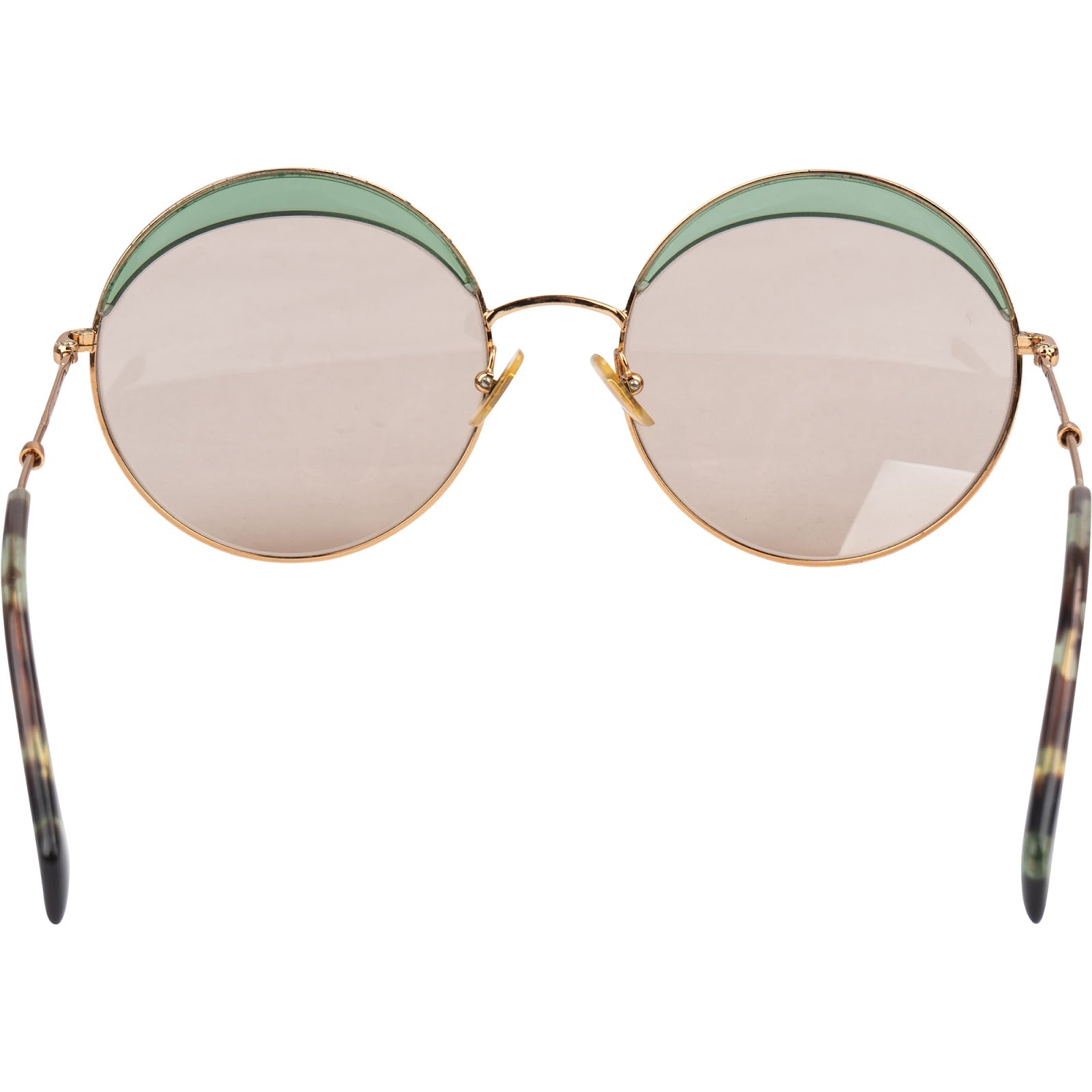 Miu Miu – Gold Tone Green Ombre SMU52S Sonnenbrille