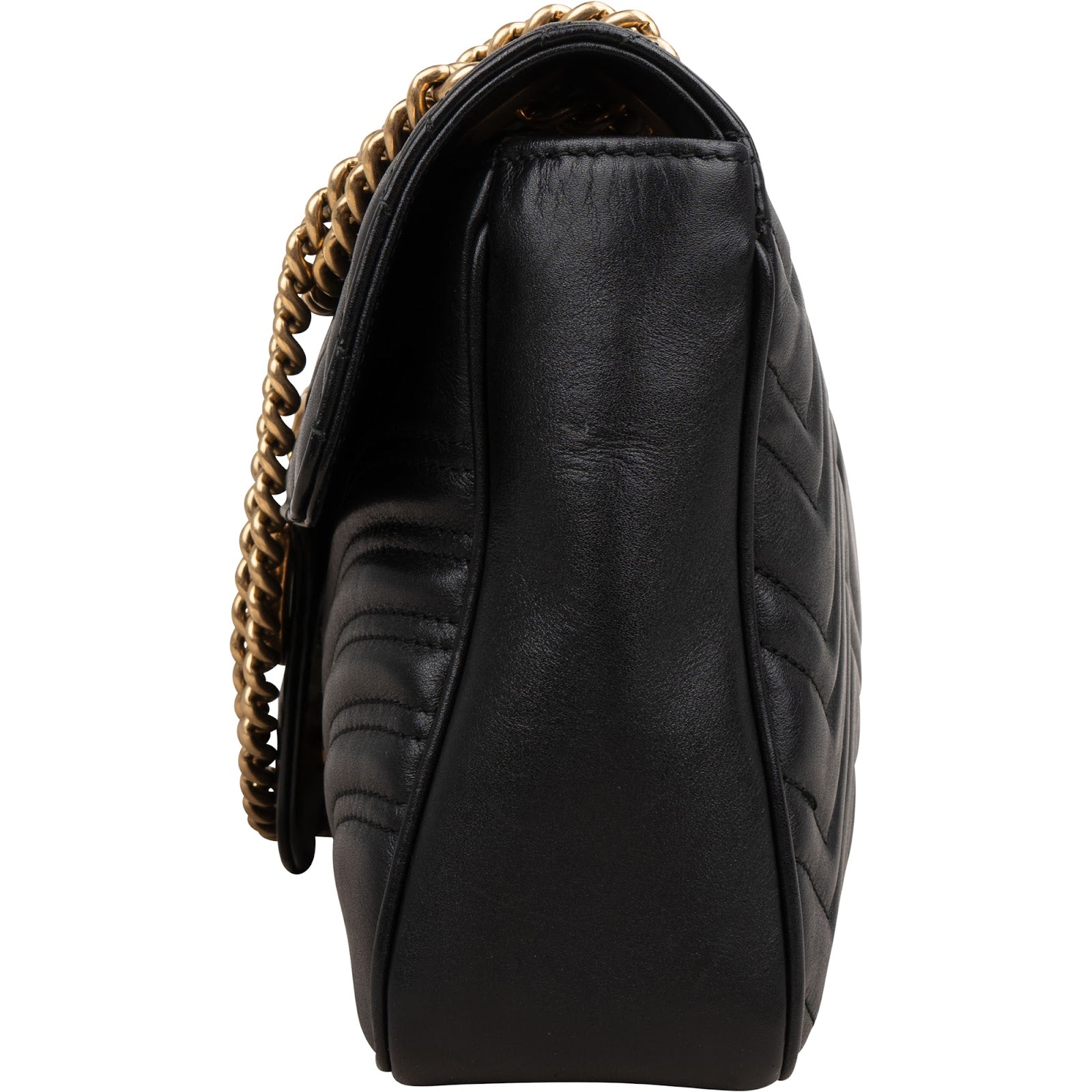 Gucci Matelassé Leather GG Large Marmont Crossbody Bag