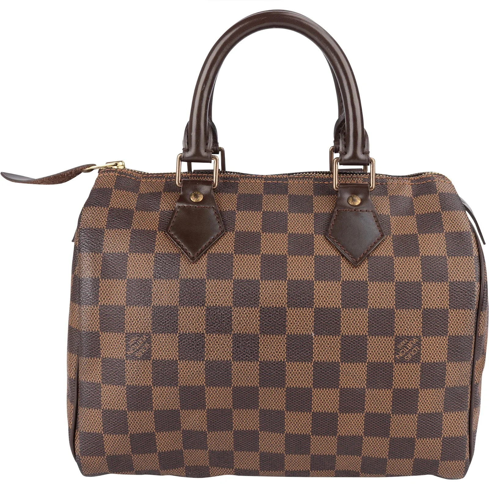 Louis Vuitton Monogram Damier Ebene Speedy 25 Boston Bag