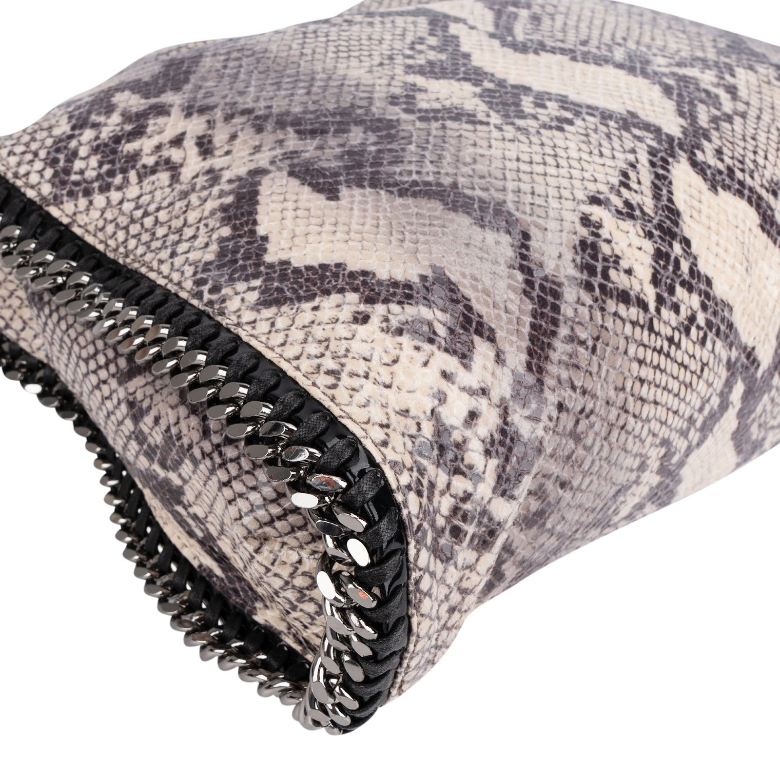 Stella McCartney Python Print Falabella Fold Over Tote Shoulder Bag