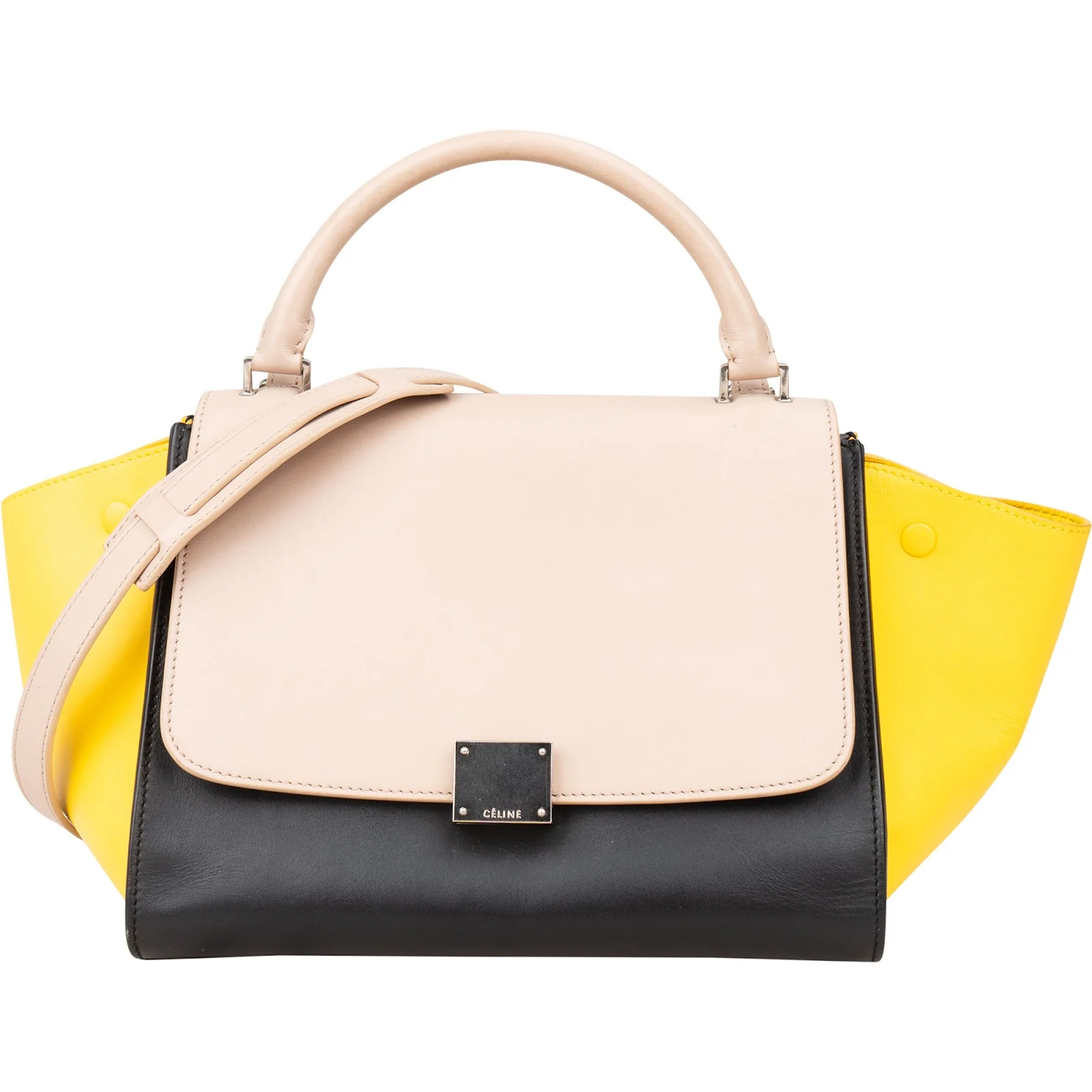 Céline Tricolor Leather Trapeze Handbag