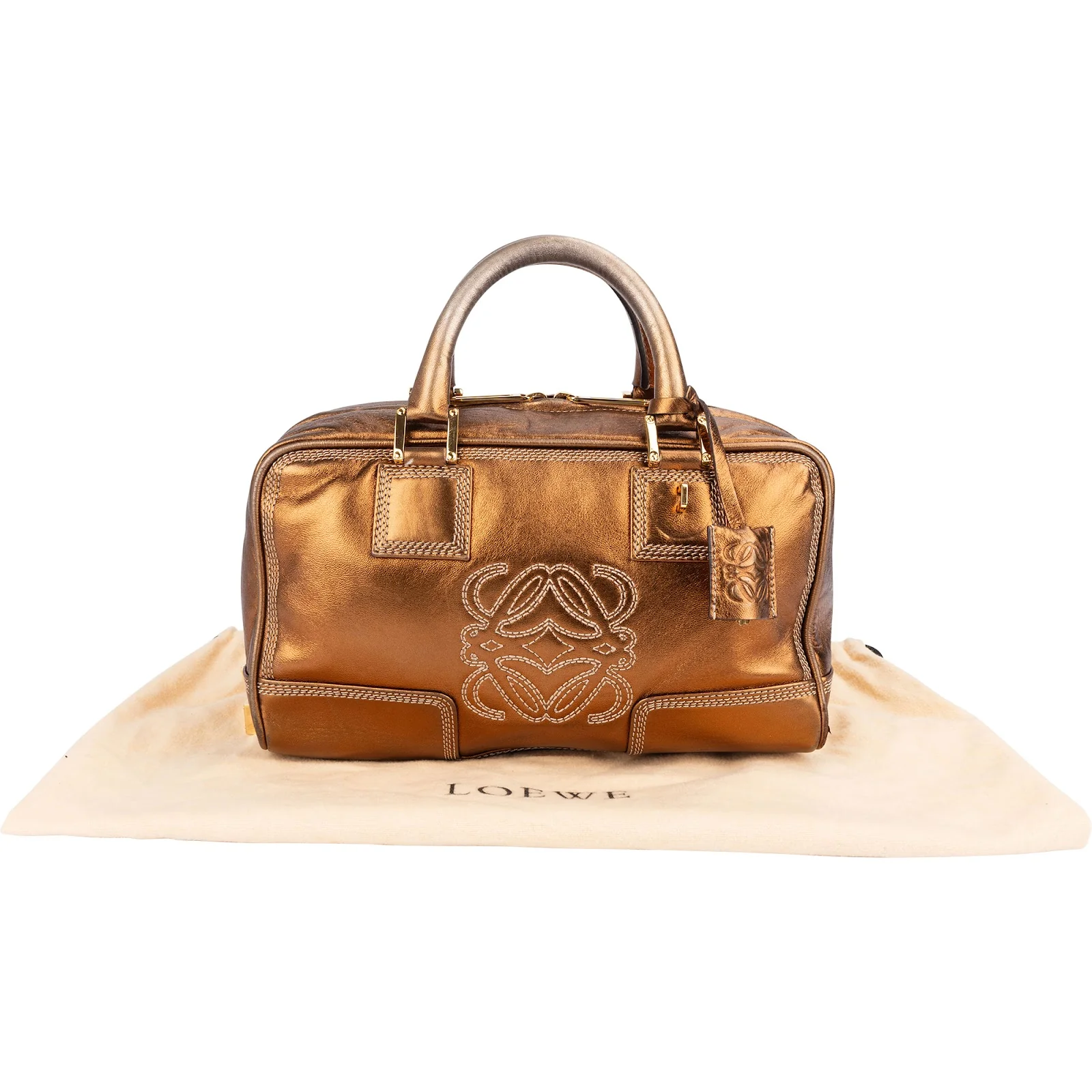 Loewe Metallic Leather Amazona 28 Handbag