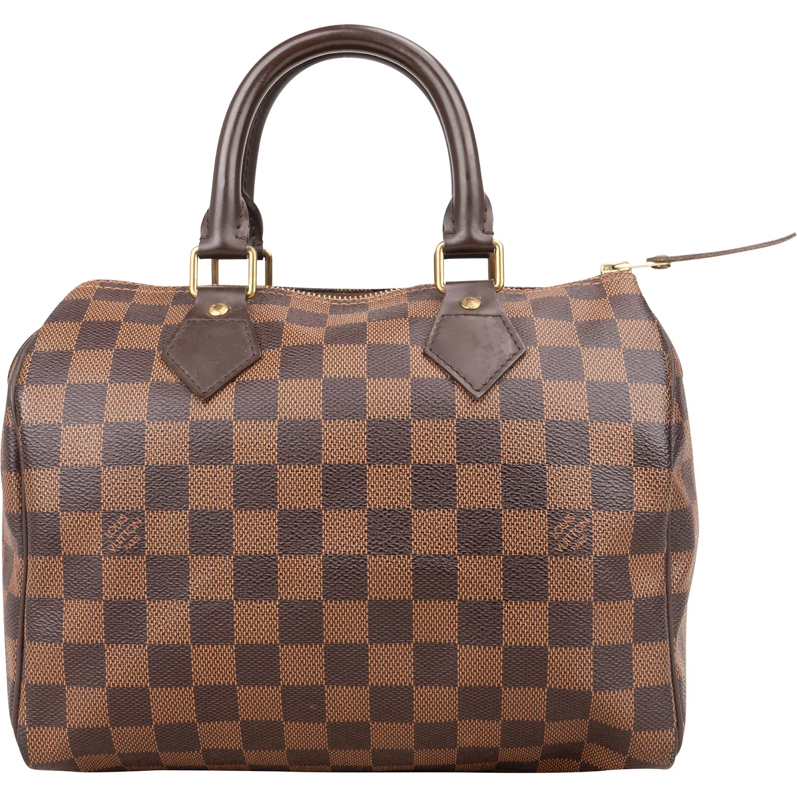 Louis Vuitton Monogram Damier Ebene Speedy 25 Boston Bag