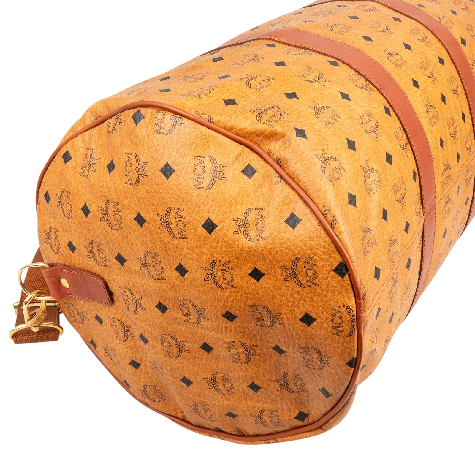 MCM Monogram Visetos Boston Travel Bag 50