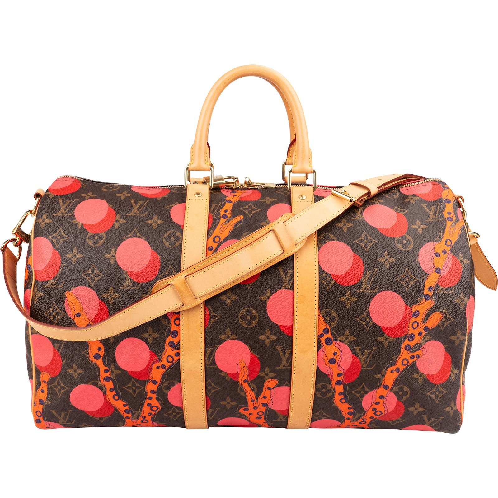 Torba podróżna Louis Vuitton Monogram Canvas Limited Yayoi Kusama Ramages Dots Keepall 45 Bandoulièr