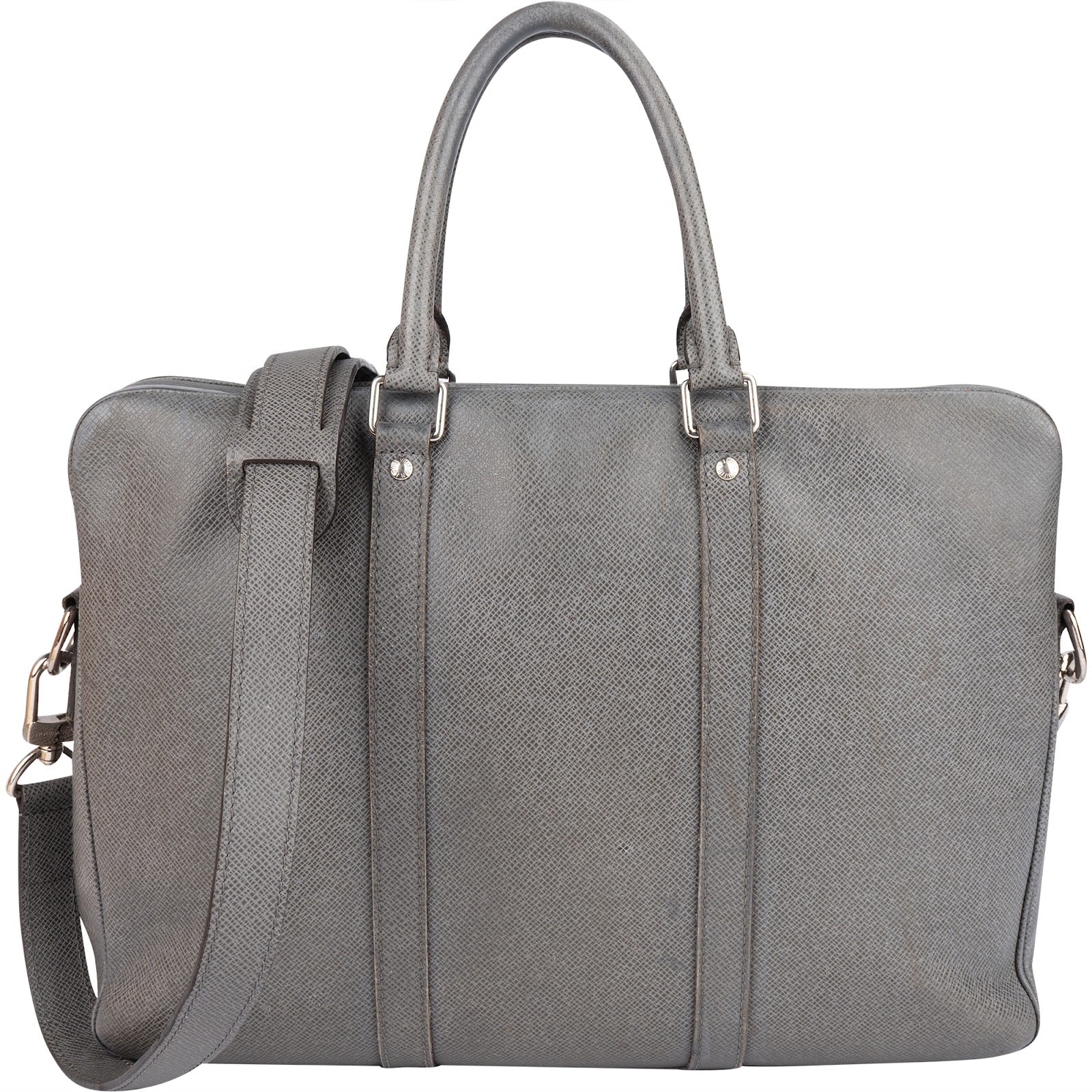 Louis Vuitton Grey Taiga Leather Porte-Documents Voyage Aktentasche