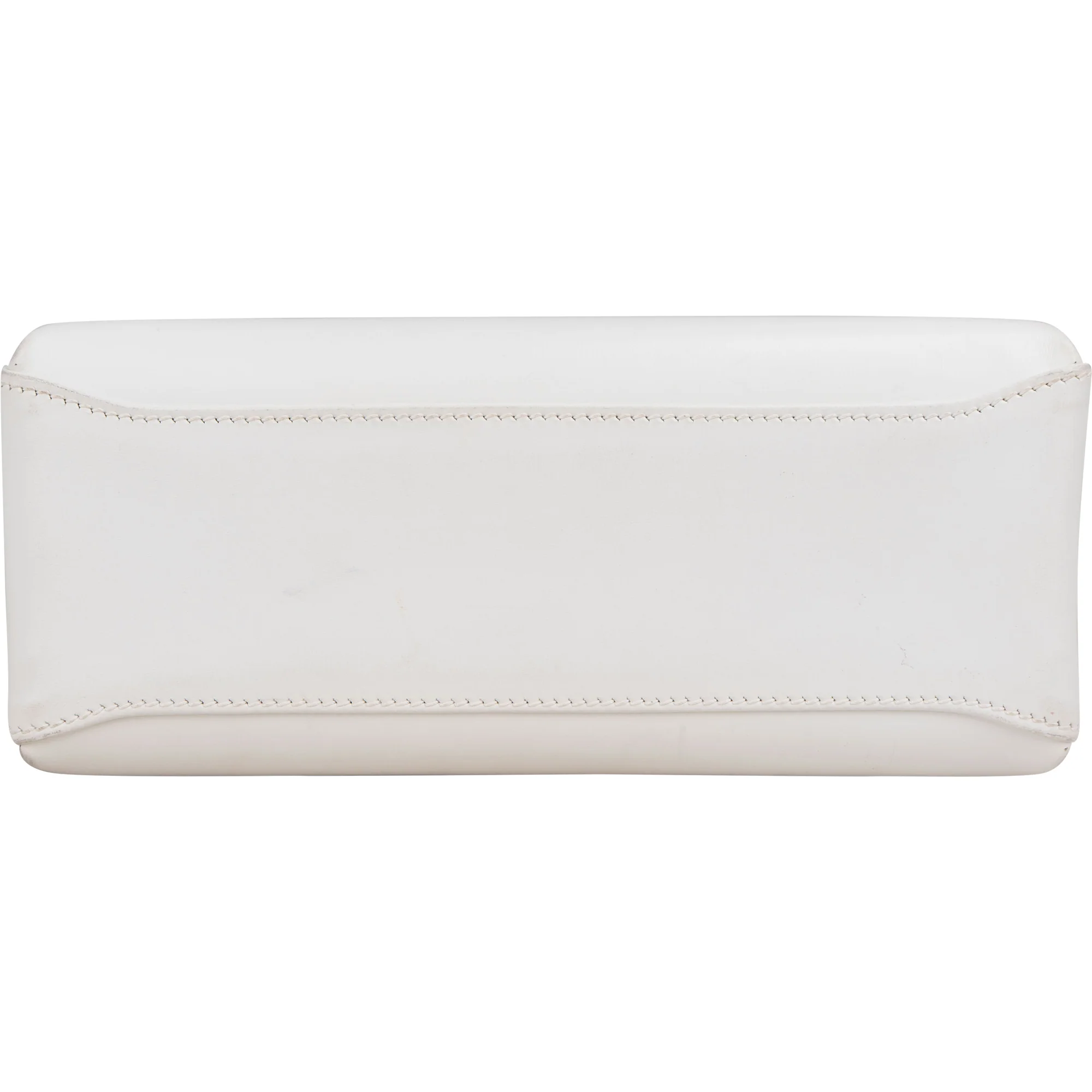 Gucci All White Leather Turnlock Handbag
