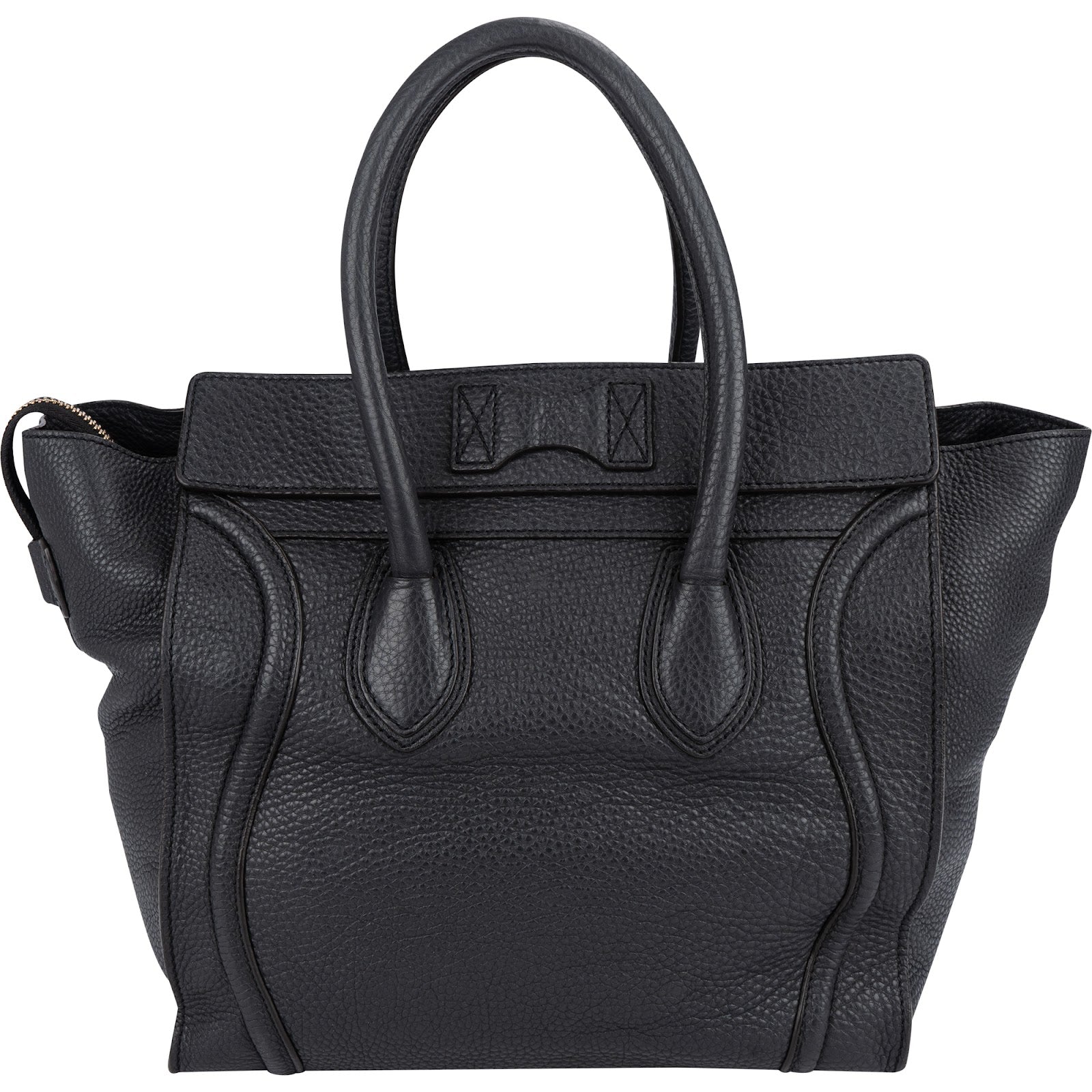 Céline Grained Calfskin Luggage Handbag