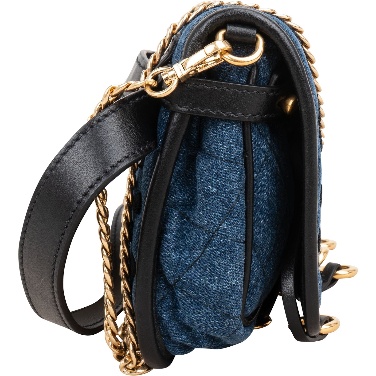 Prada Multicolor Embroidered Denim Cahier Belt Crossbody Bag