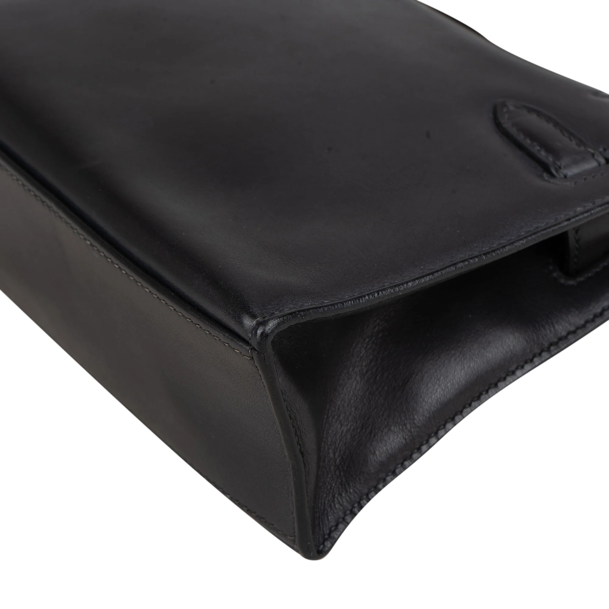 Hermès Noir Swift Leather Kelly Pochette Handbag