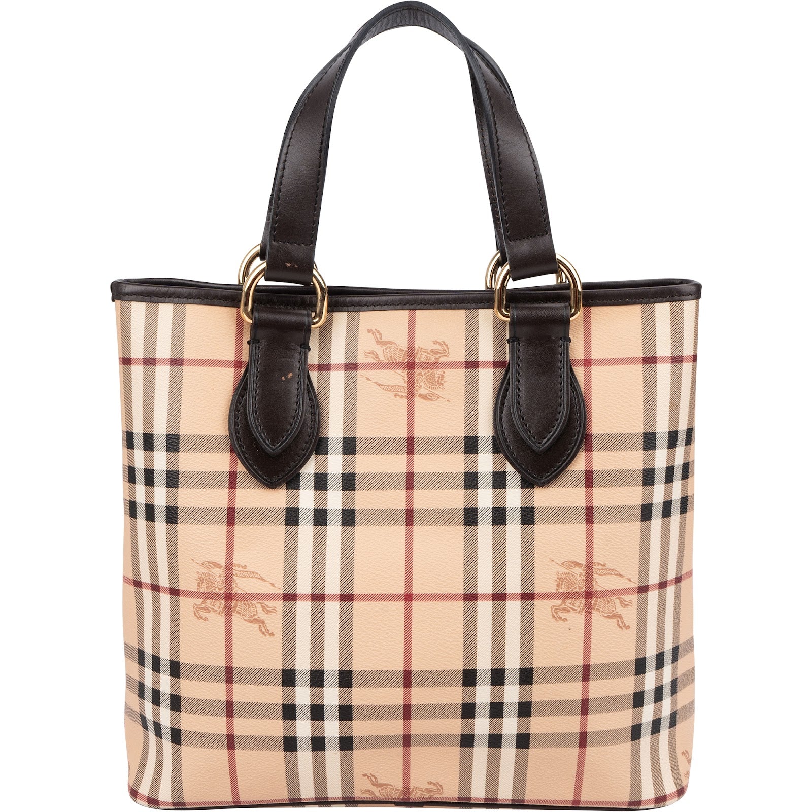 Burberry Nova-Check Monogram Tote Handbag