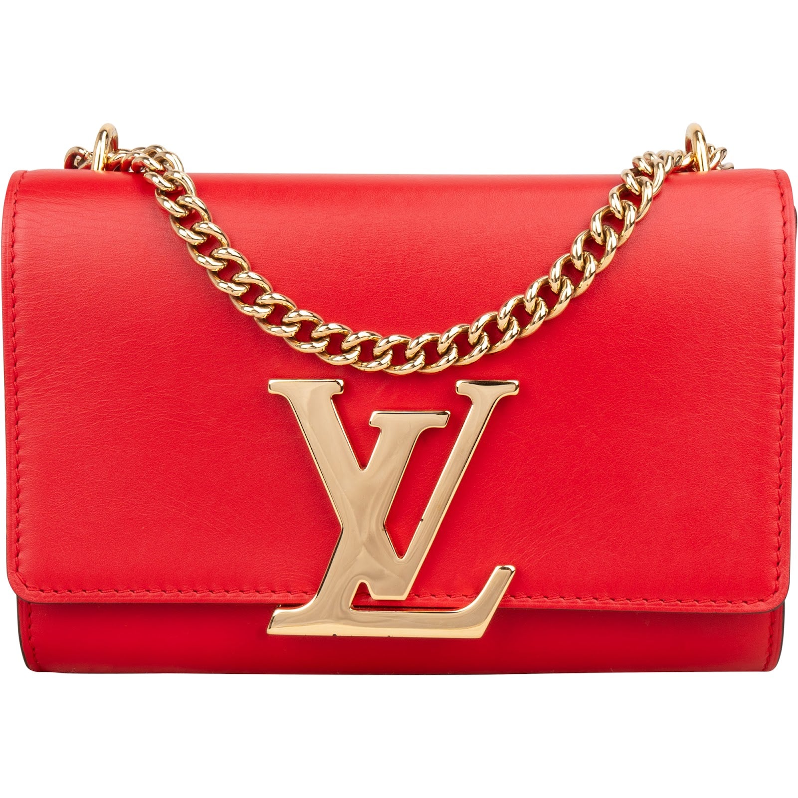 Louis Vuitton Rouge Leather Louise MM Crossbody Bag