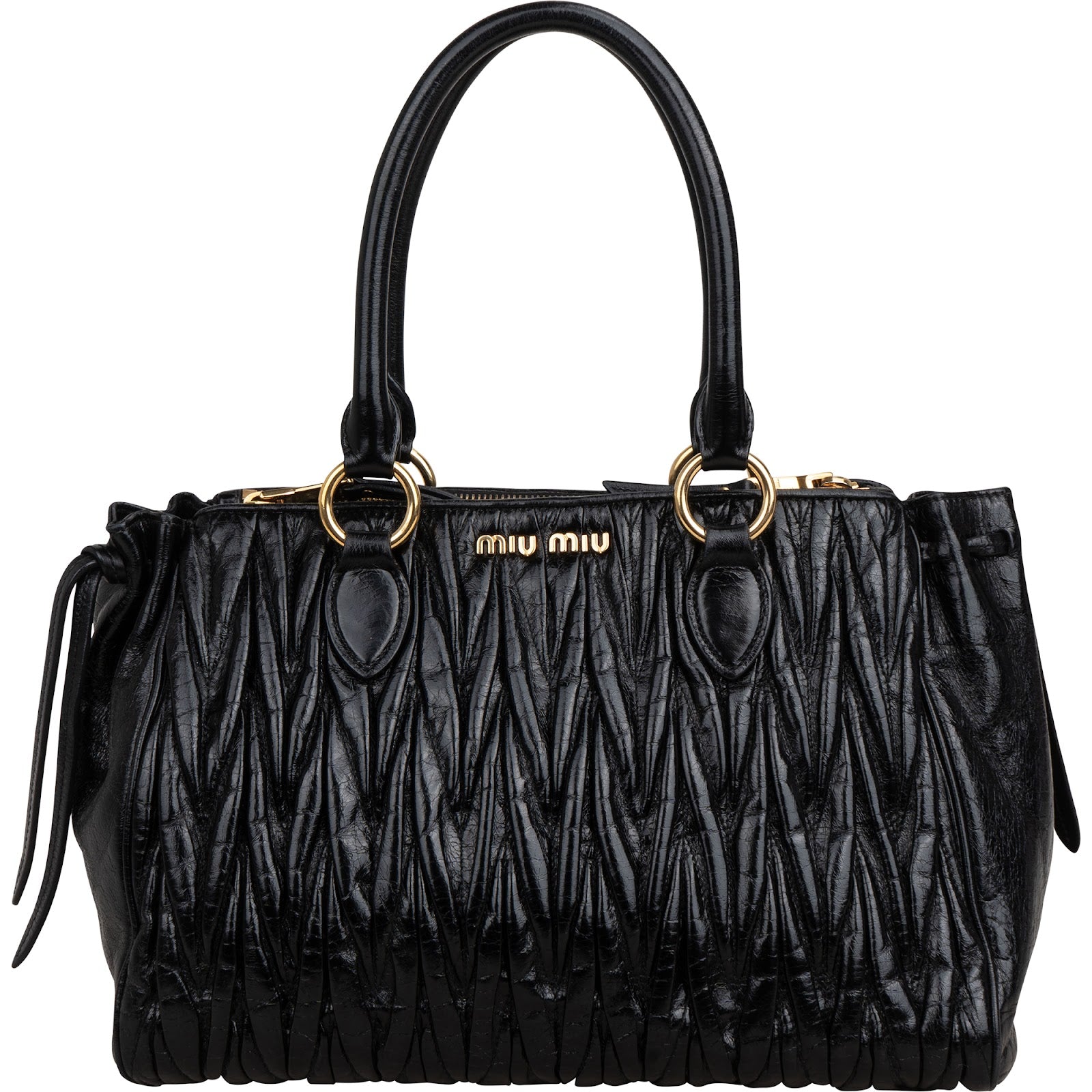Miu Miu Matelassé Vitello Lux Bow Handbag