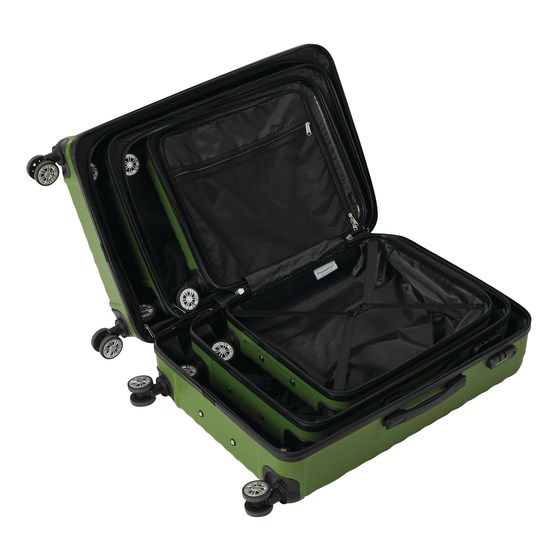 KINGSTON 3-tlg. Kofferset - grün