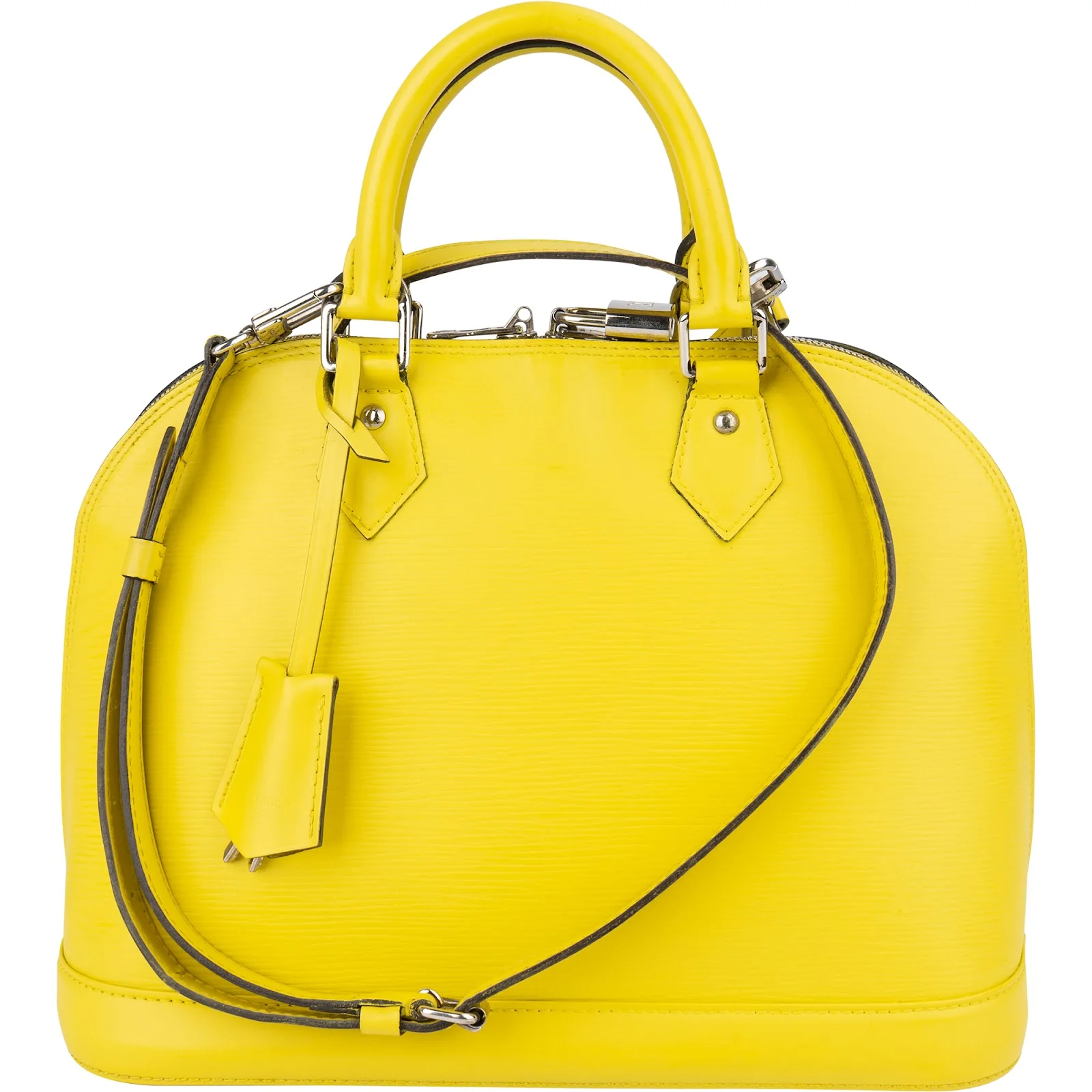 Louis Vuitton Yellow Epi Leather Alma PM Handbag
