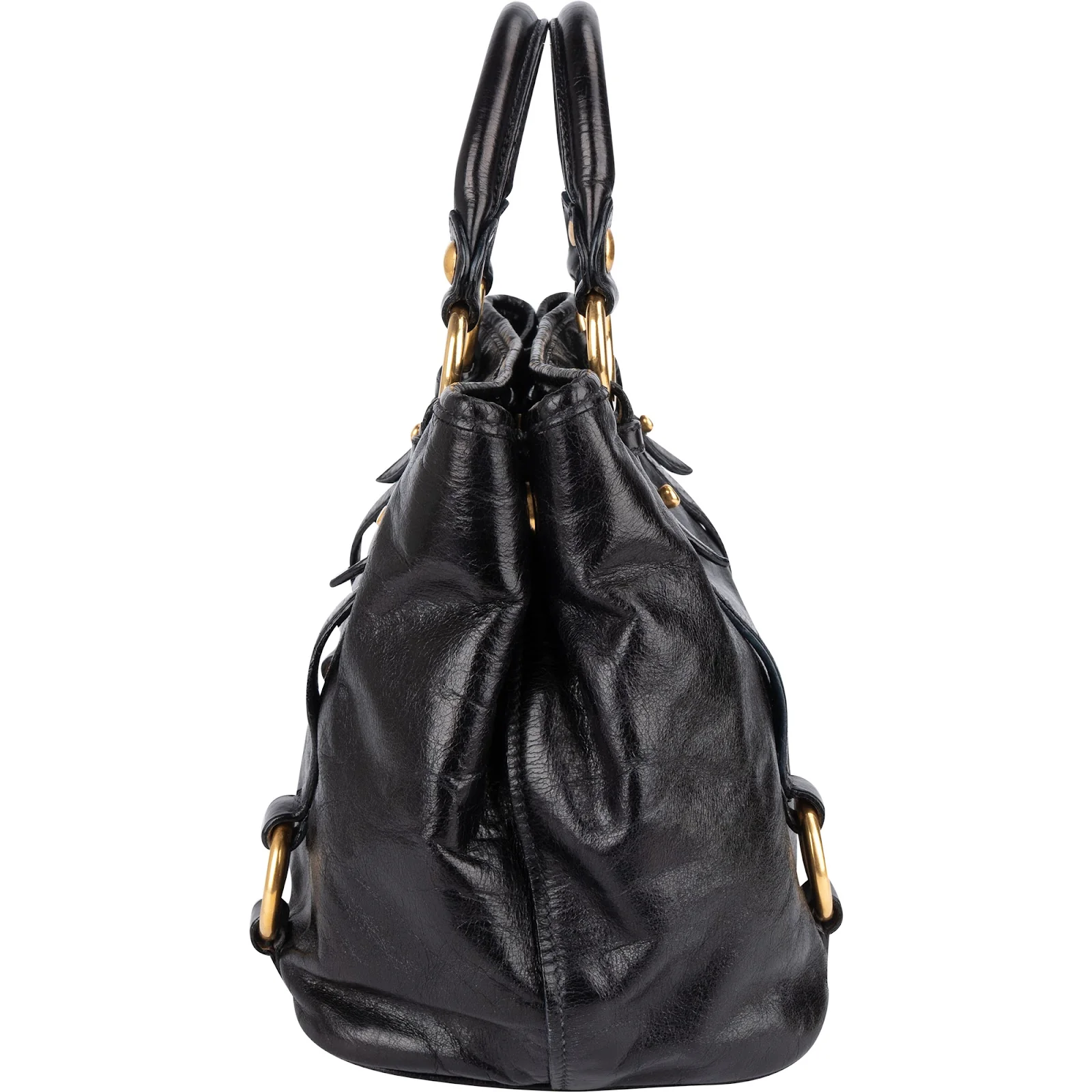 Miu Miu Vitello Lux Leather Handbag