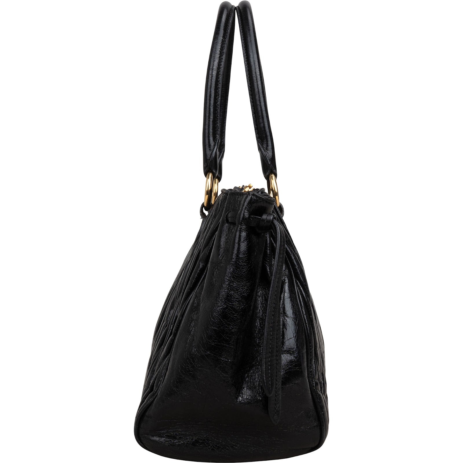 Miu Miu Matelassé Vitello Lux Bow Handbag